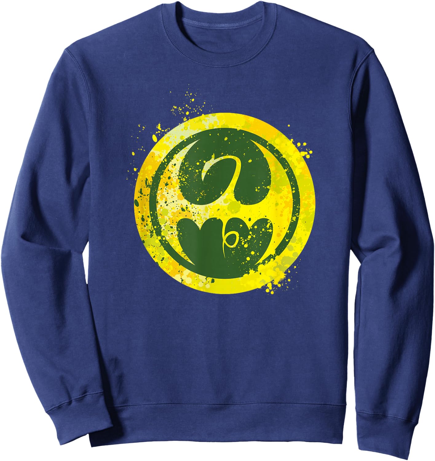 Marvel Iron Fist Dragon Splatter Comic Color Logo Sweatshirt - Sweatshirt | Navy