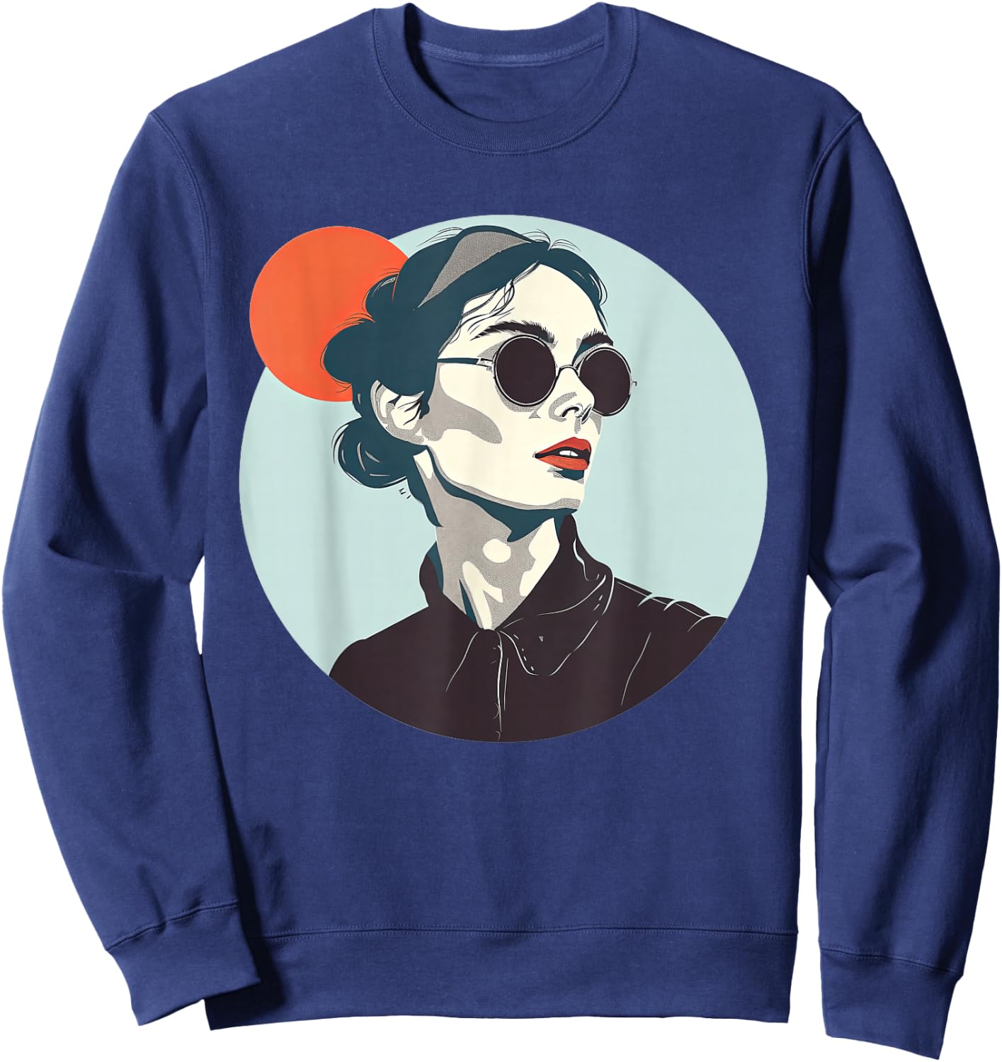 Emily Dickinson With Sunglasses Sweatshirt - Sweatshirt | Navy