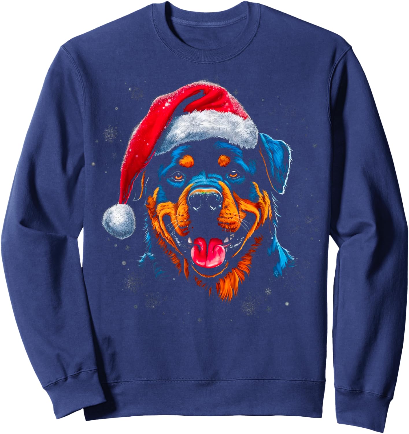 Pop Art Design Rottweiler Dog Christmas Sweatshirt - Sweatshirt | Navy