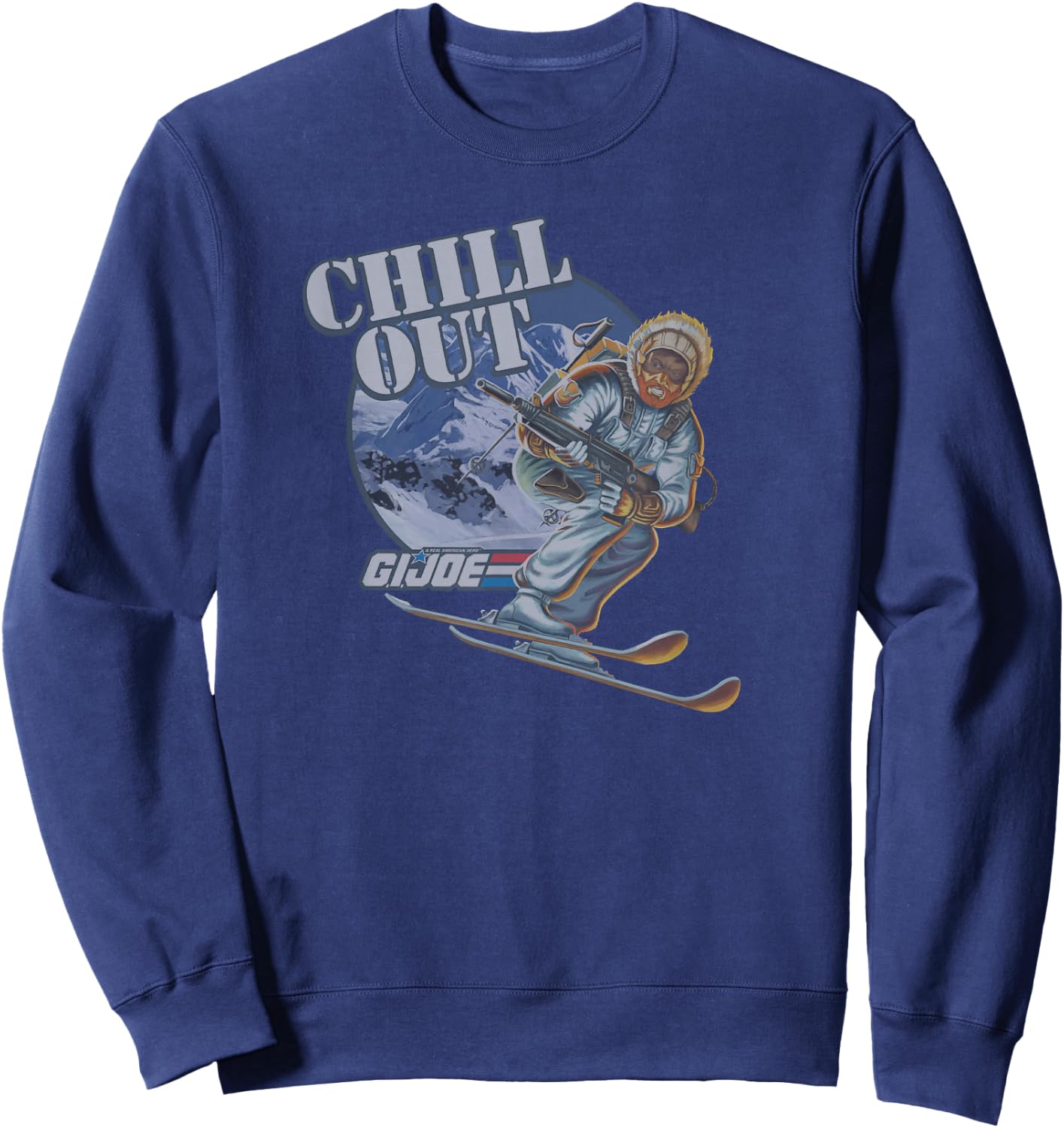 G.I. Joe A Real American Hero Chill Out Ice Skiing Retro Sweatshirt - Sweatshirt | Navy