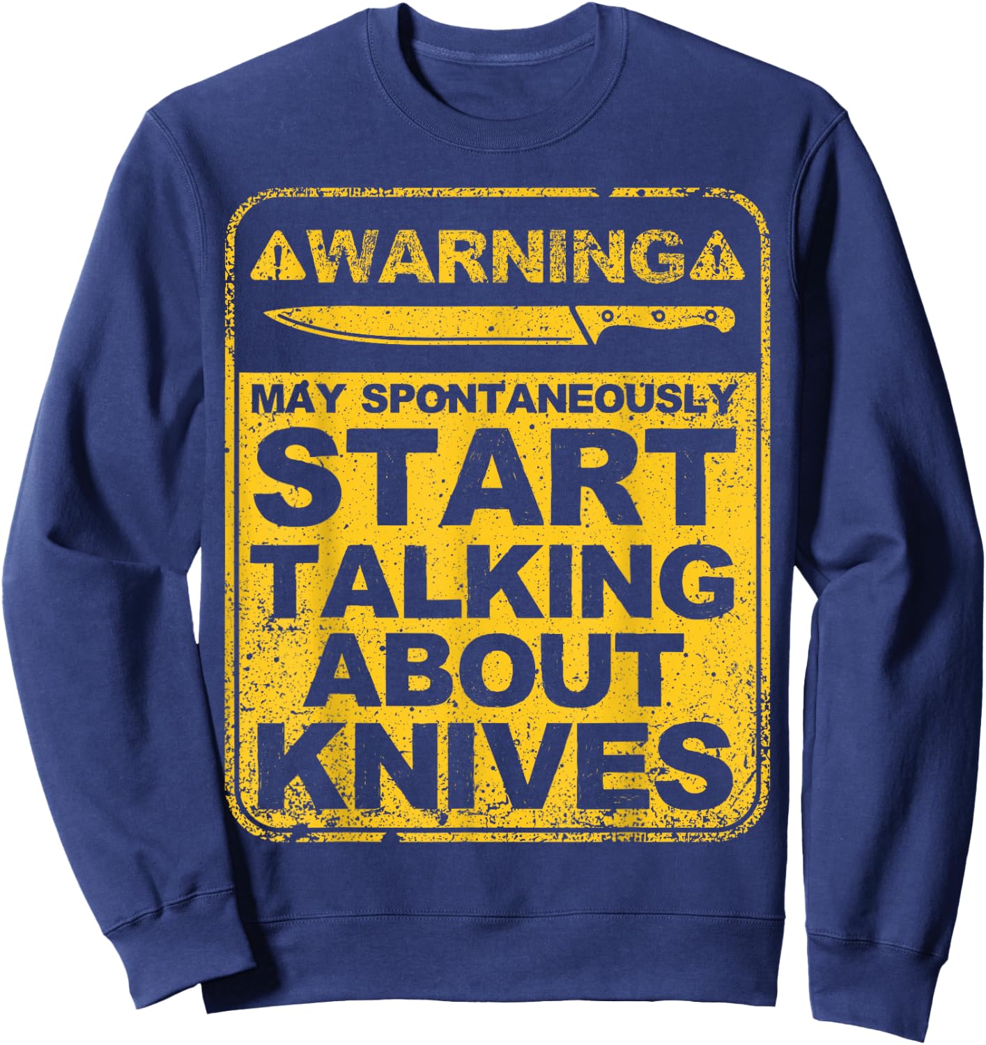 Funny Knife Collector Design Men Women Knife Lovers Butchers Sweatshirt - Sweatshirt | Navy