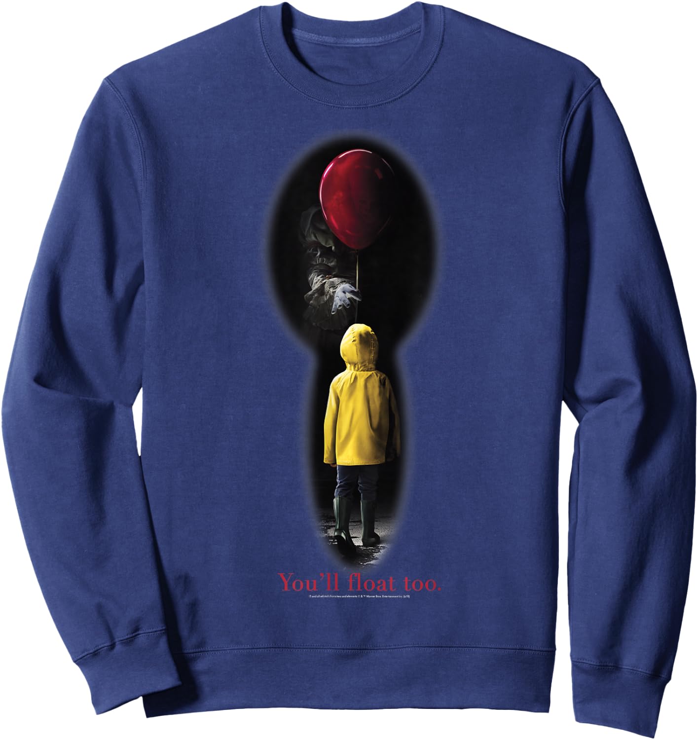 IT Movie Georgie Red Balloon You'll Float Too Sweatshirt - Sweatshirt | Navy