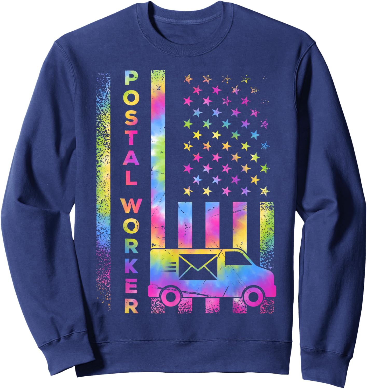 USA Flag Postal Life Mail Carrier Postal Worker, Mail lady Sweatshirt - Sweatshirt | Navy