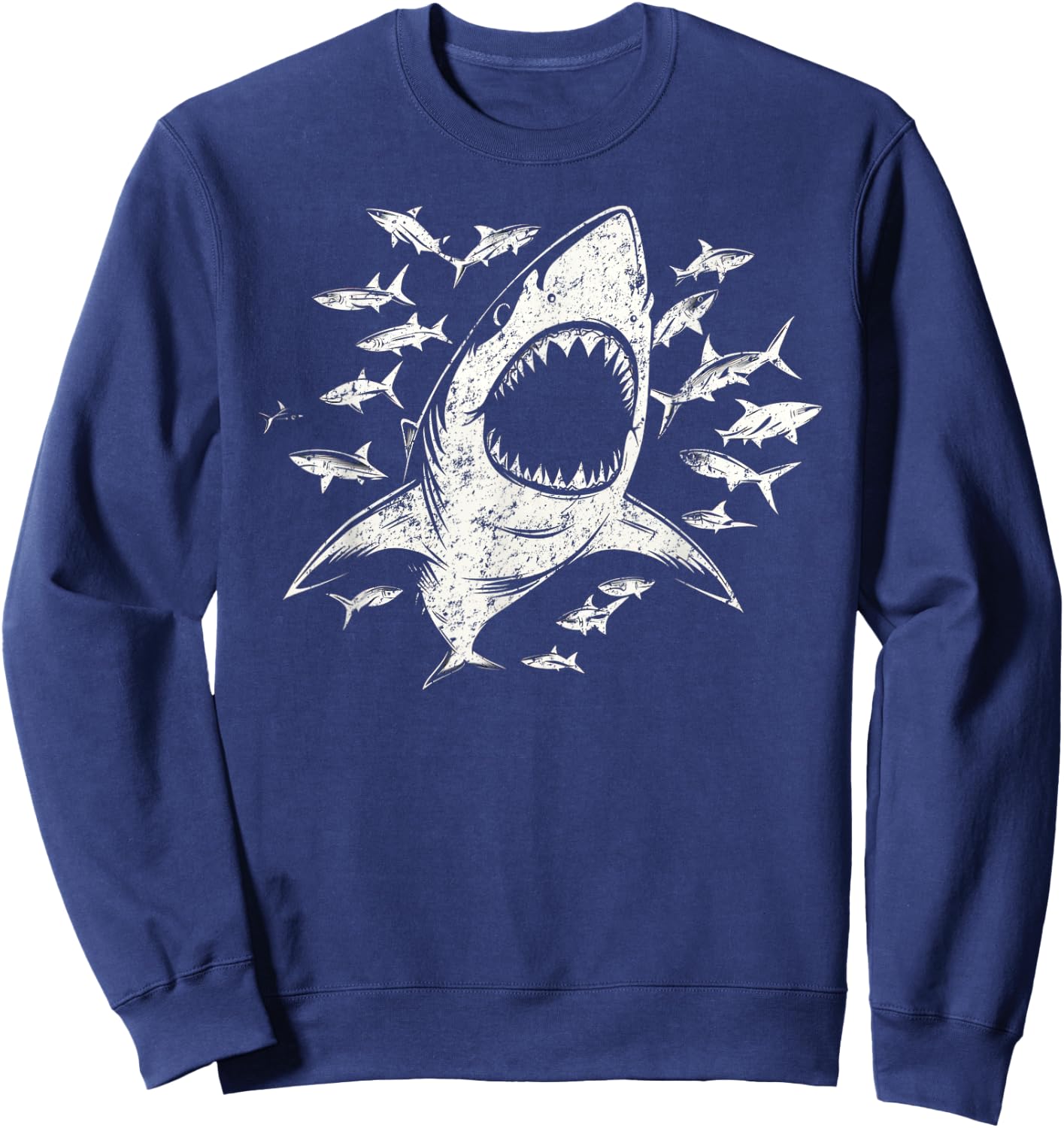White Shark Lover Marine Biology Animal Science Sweatshirt - Sweatshirt | Navy