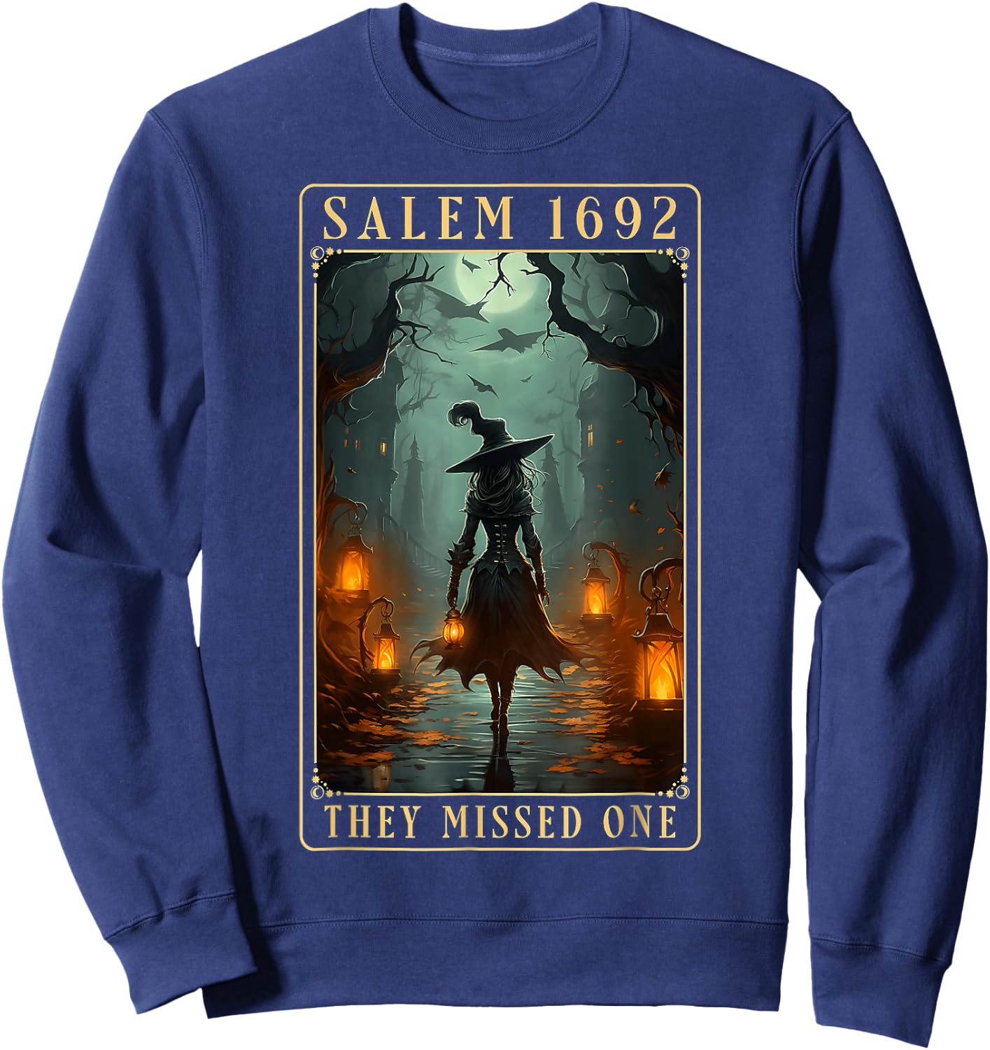 Salem 1692 They Missed One Halloween Witch Sweatshirt - Sweatshirt | Navy