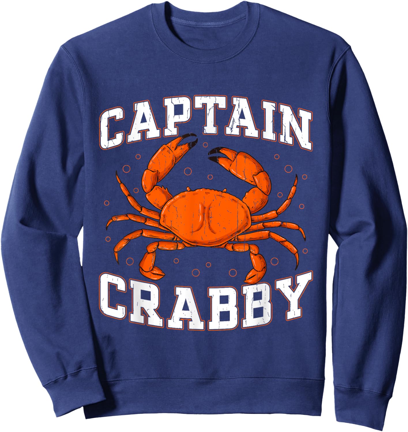 Captain Crabby - Crustacean Crabber Sweatshirt - Sweatshirt | Navy