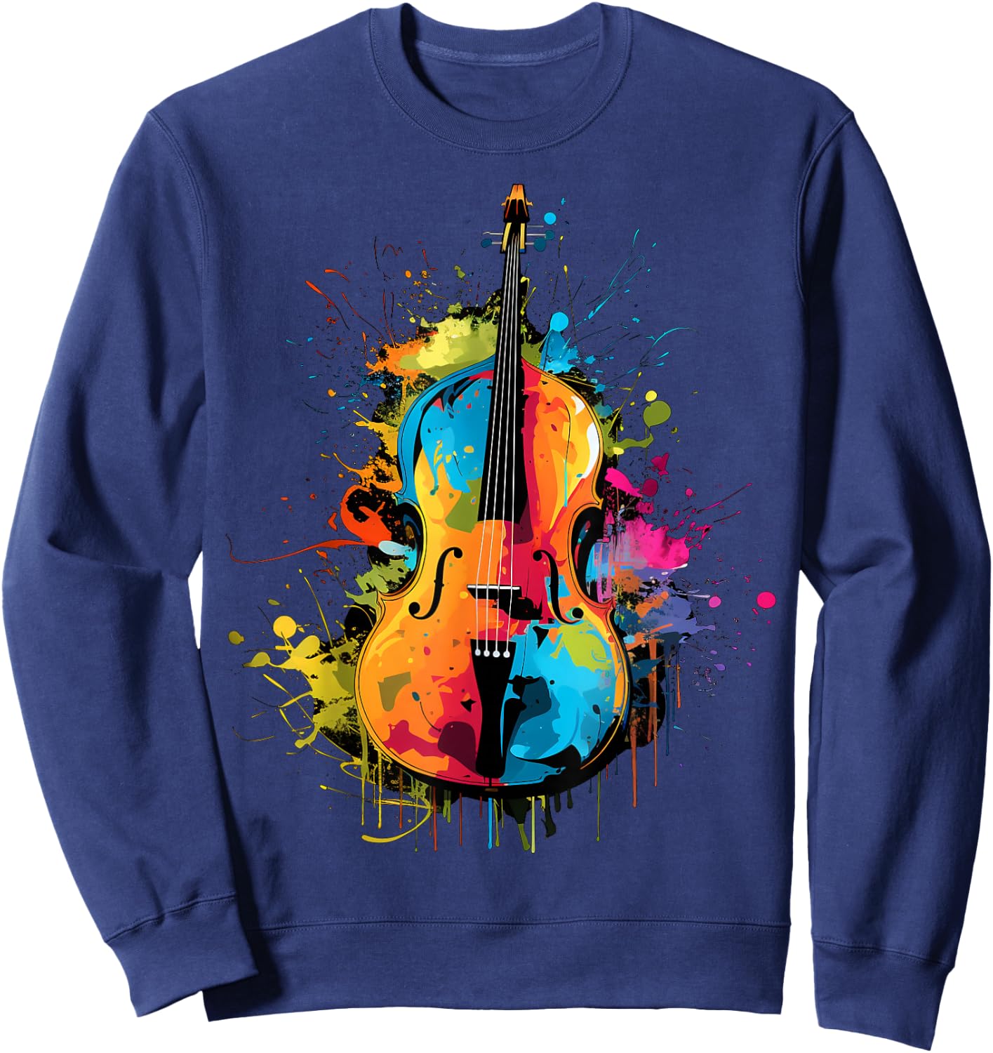 Men, Women and Kids Double Bass Upright Bass Sweatshirt - Sweatshirt | Navy