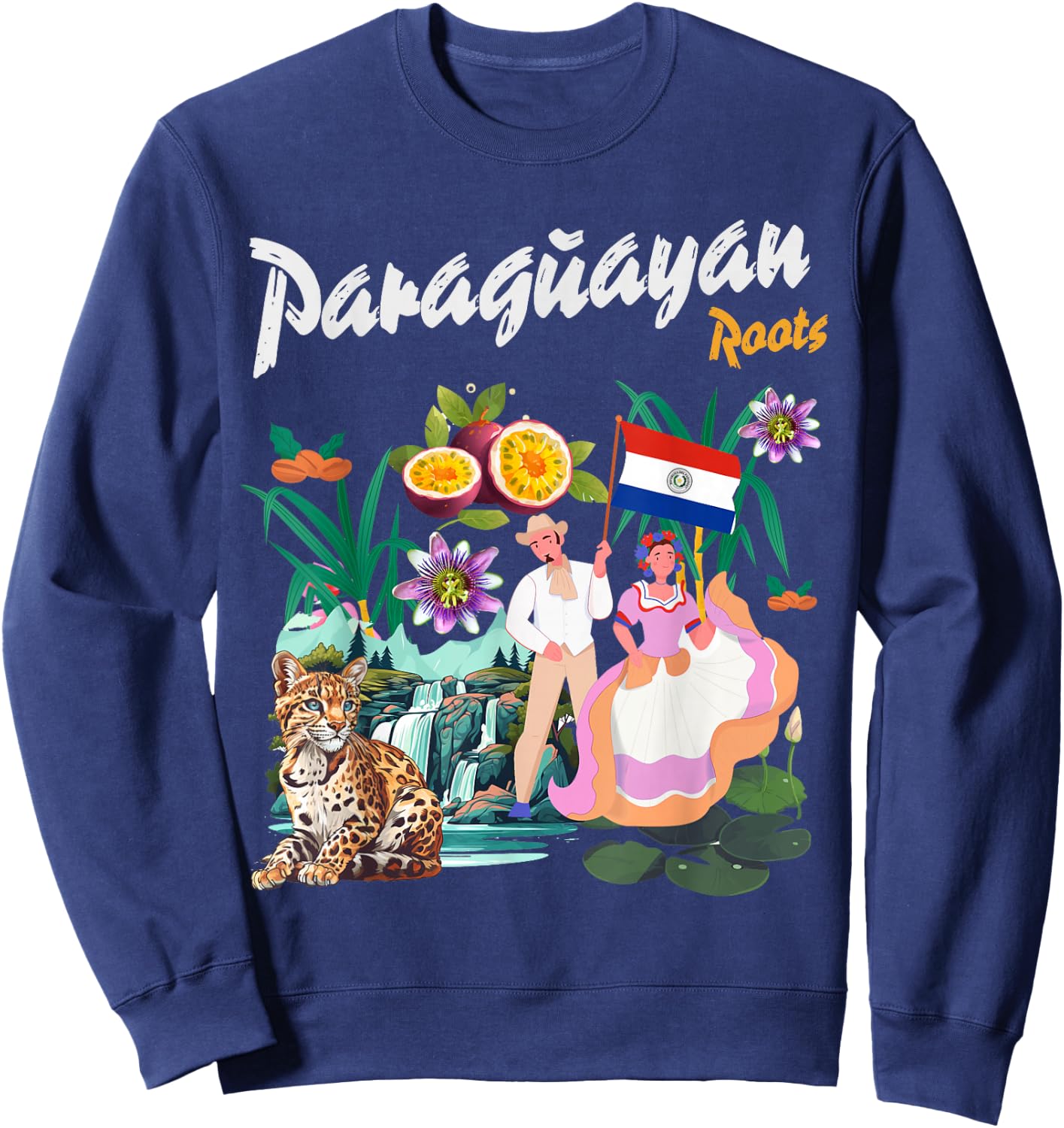 Paraguayan Flag Outfit Idea For Kids & Paraguayan Roots Sweatshirt - Sweatshirt | Navy