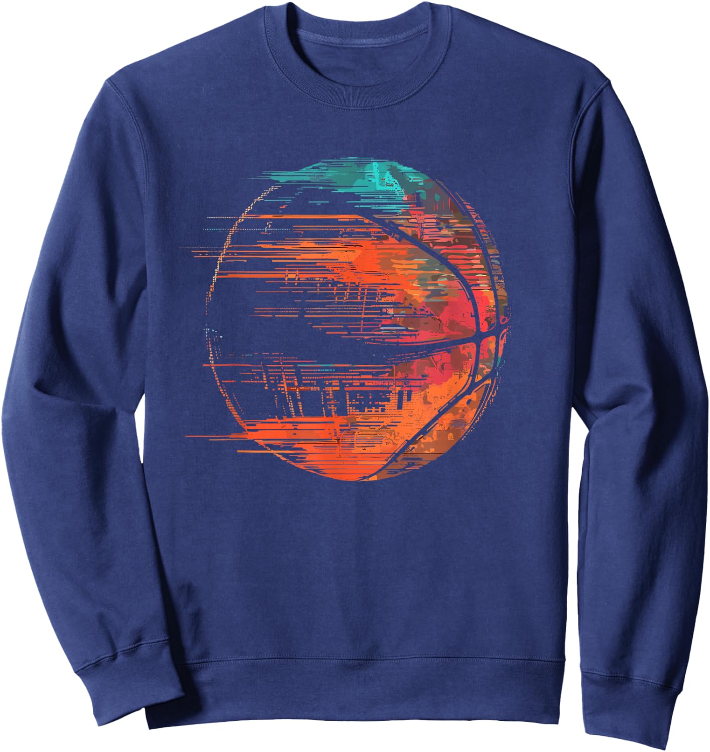 Basketball Ball Sketch Sweatshirt - Sweatshirt | Navy