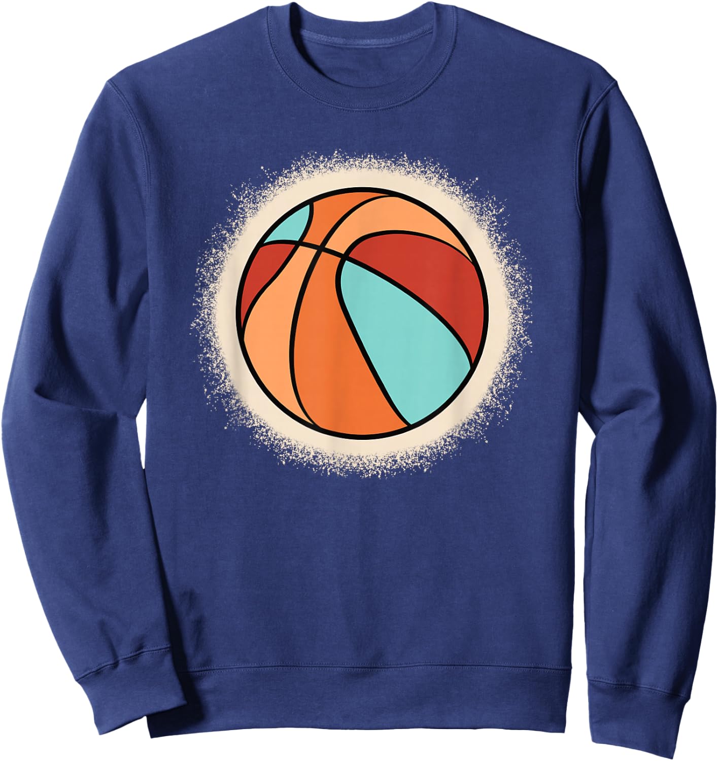 Retro Basketball Vintage Basketball Player Men Boys Sweatshirt - Sweatshirt | Navy