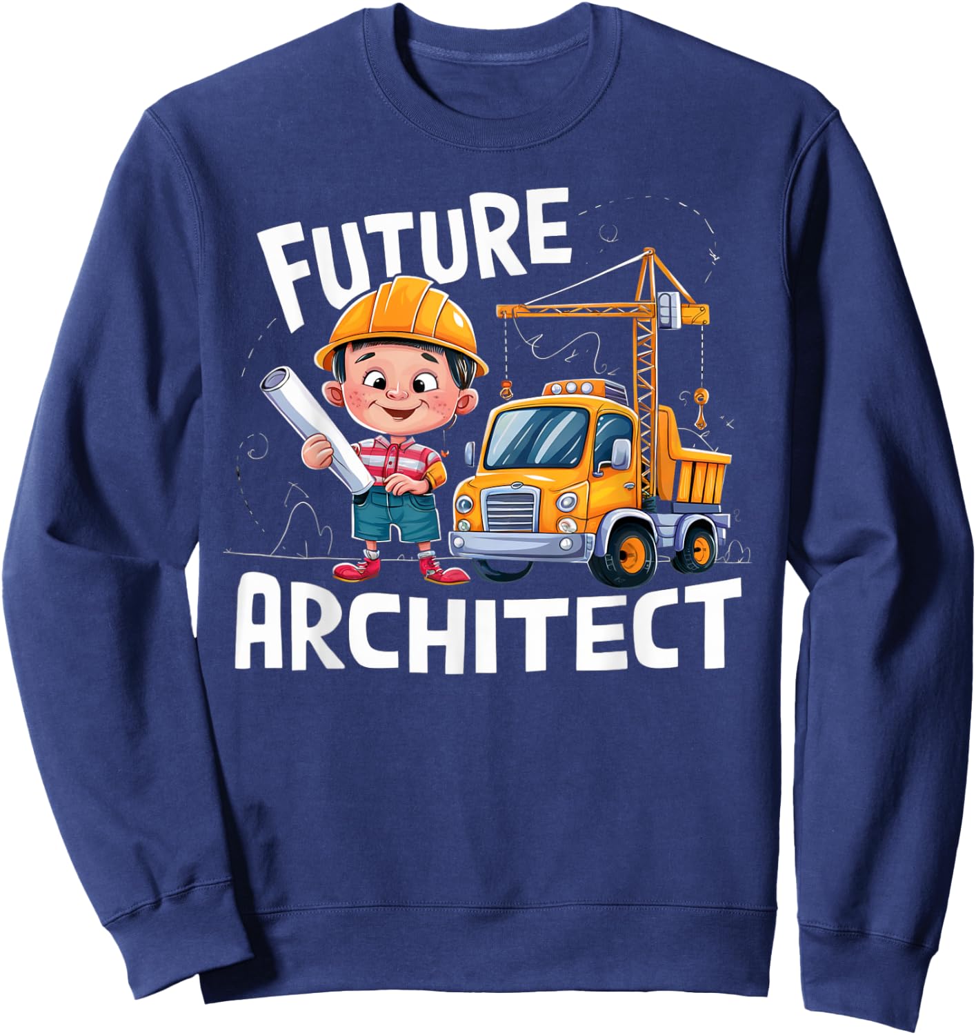 Future Architect Costume Pretend Play Kids Design Sweatshirt - Sweatshirt | Navy