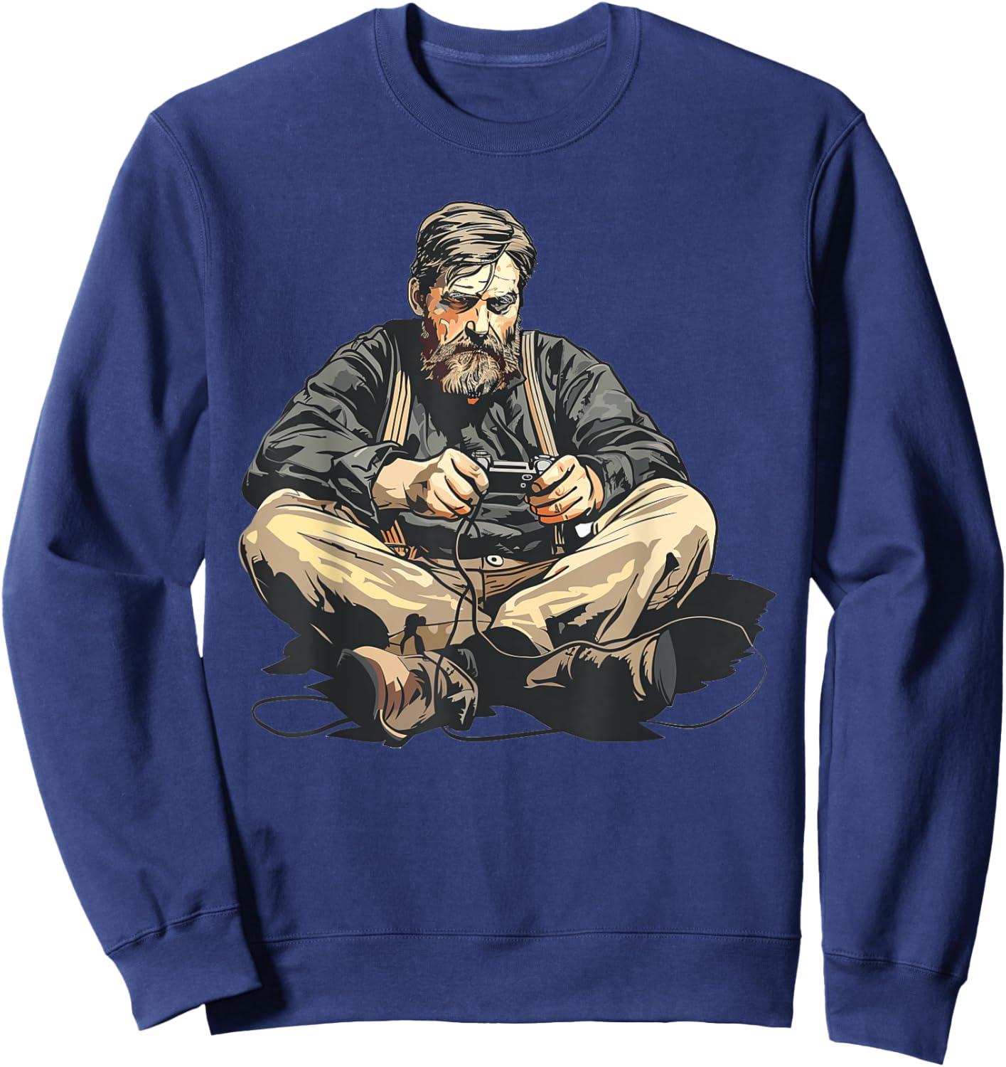 Ernest Shackleton Playing Video Games Sweatshirt - Sweatshirt | Navy