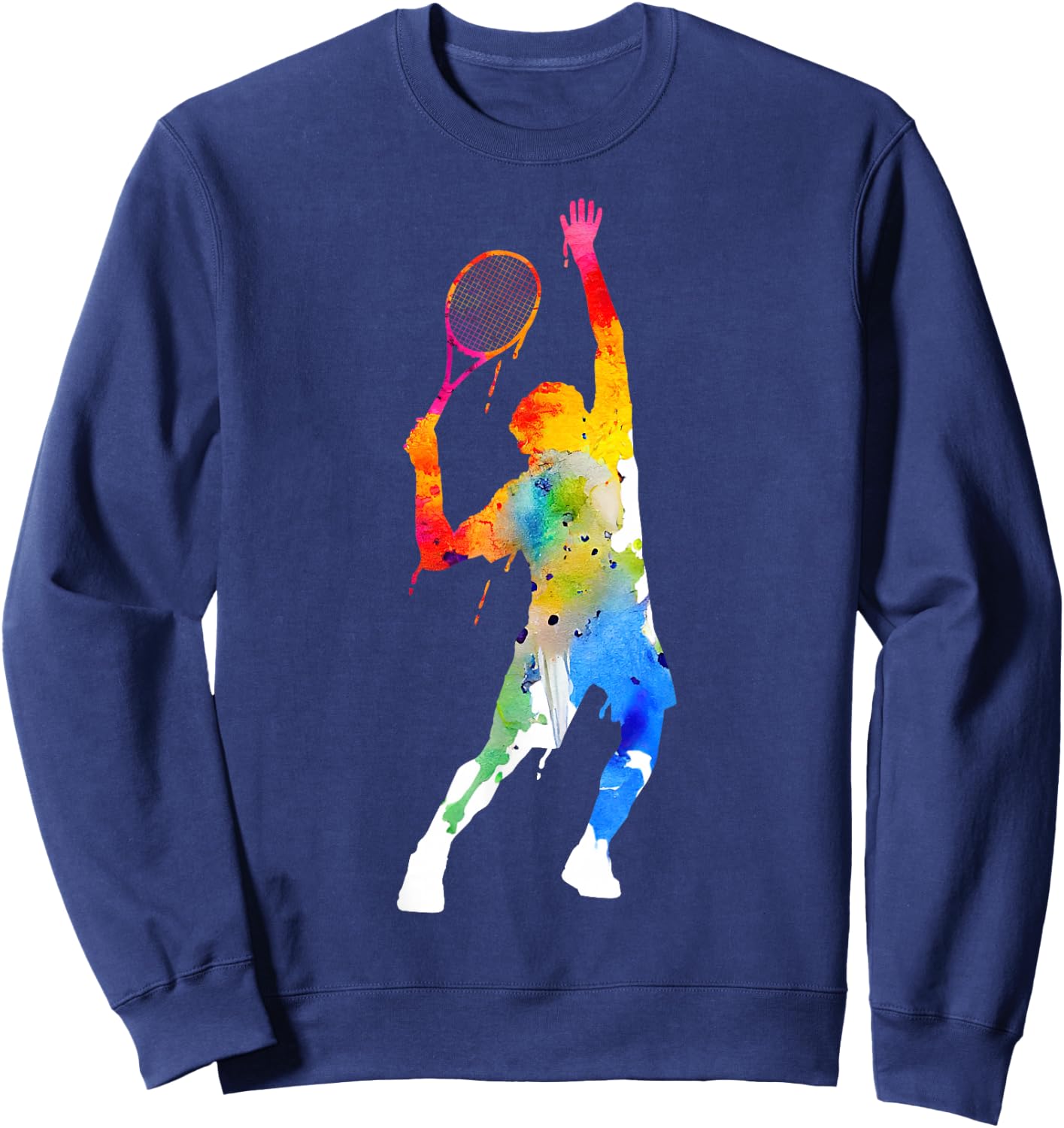 Colourful Tennis Player Sweatshirt - Sweatshirt | Navy