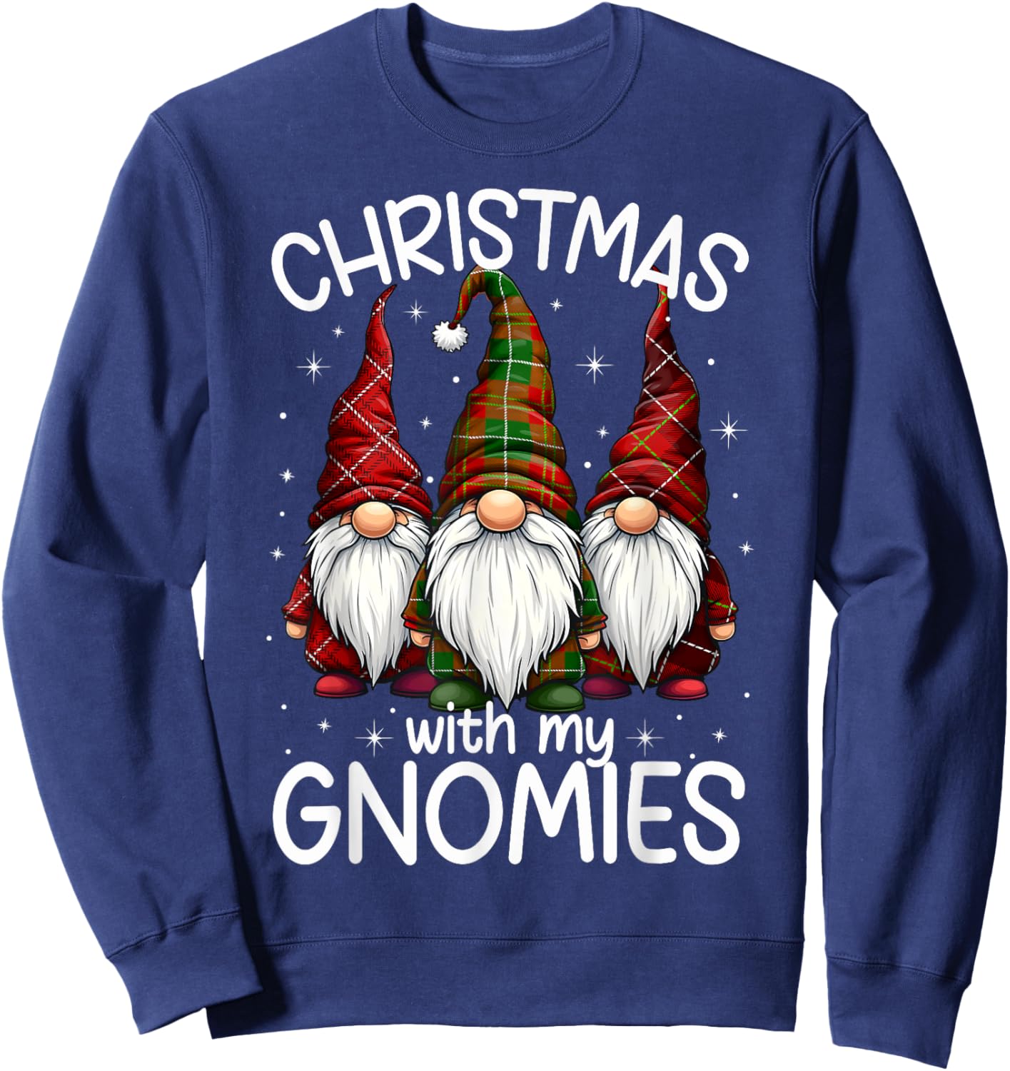 Christmas With My Gnomies Xmas Family Gnome Winter Holiday Sweatshirt - Sweatshirt | Navy