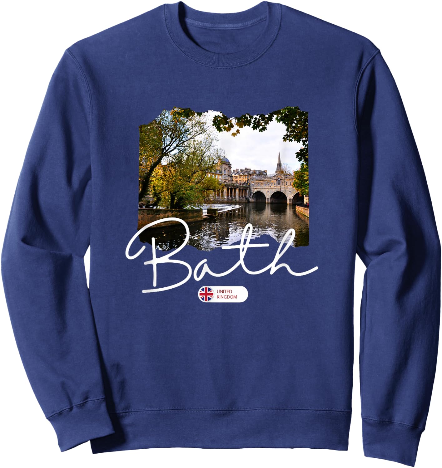 Bath Somerset Bath England Sweatshirt - Sweatshirt | Navy