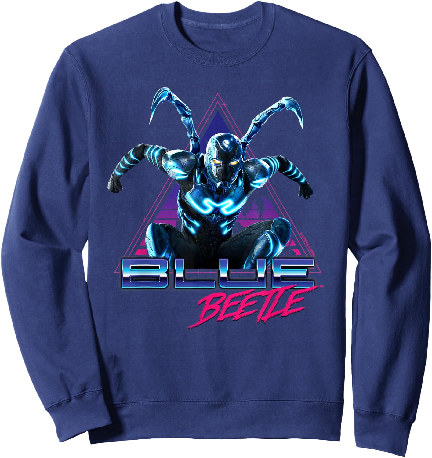 Blue Beetle Movie Leaping Triangle Sweatshirt - Sweatshirt | Navy
