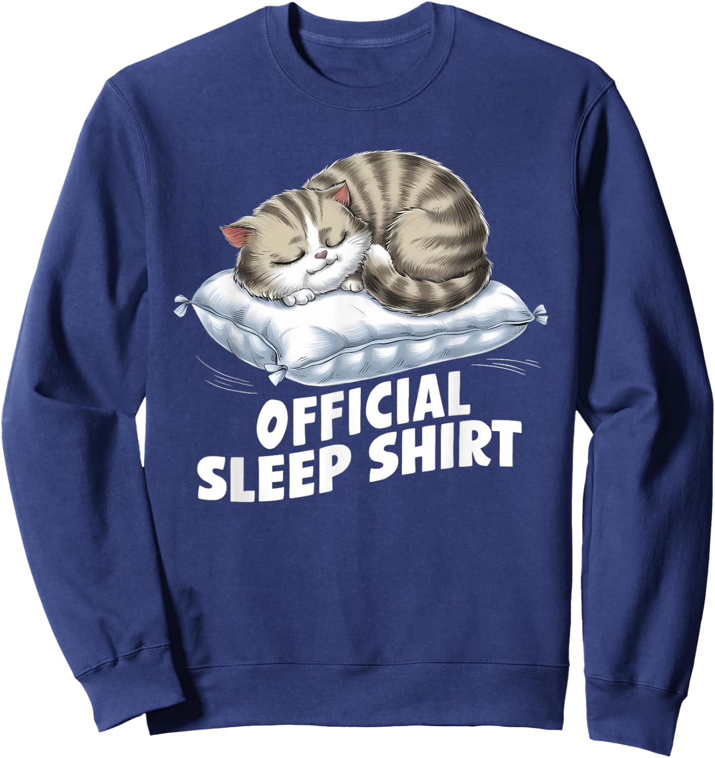 Official Sleep Shirt Cat Pajamas Nightgown Sweatshirt - Sweatshirt | Navy