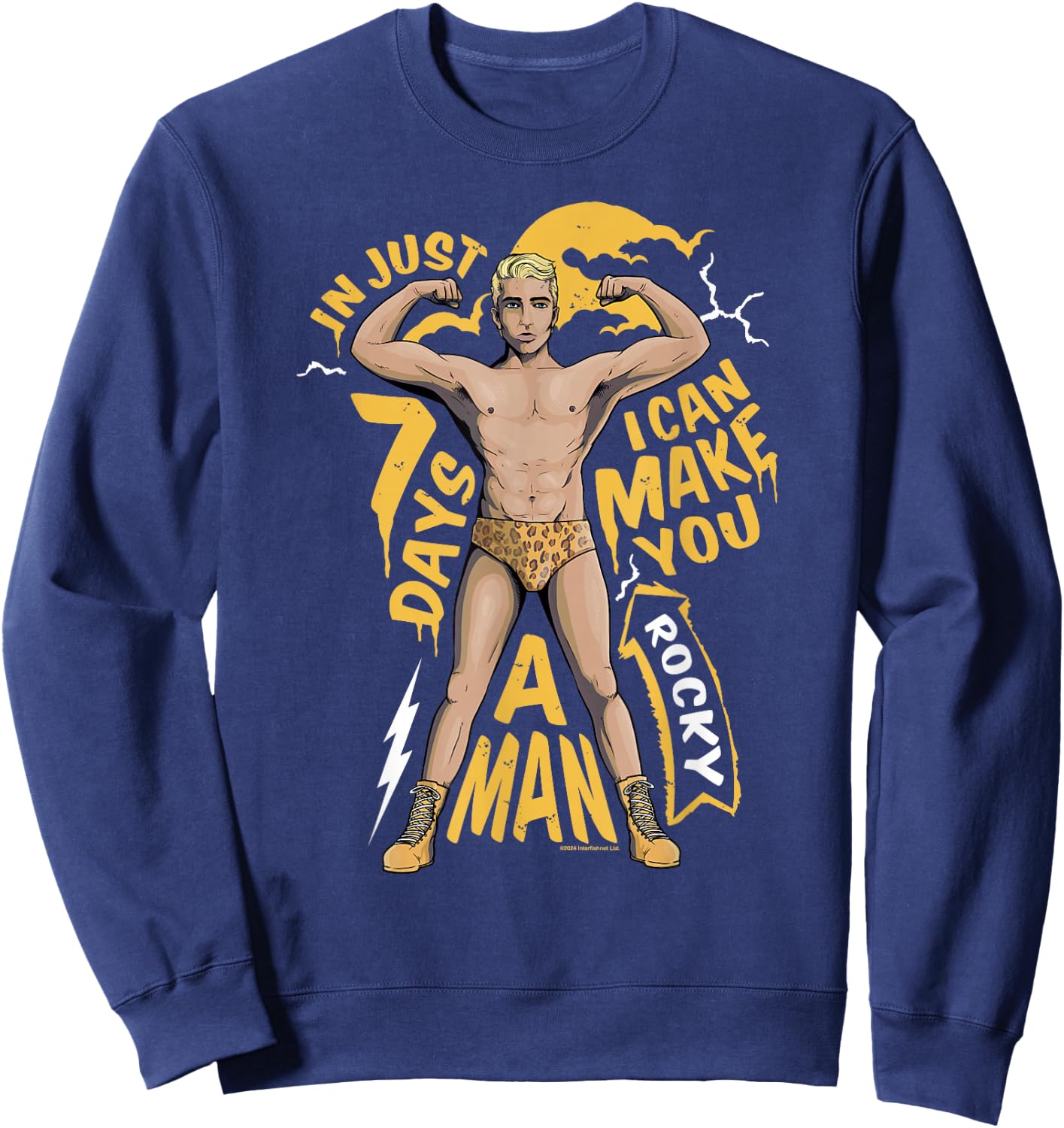 Rocky Horror Show Rocky I can Make You A Man Sweatshirt - Sweatshirt | Navy