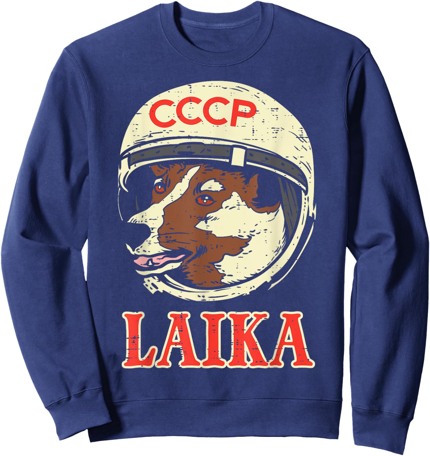 Astronaut Dog Cccp Laika Space Soviet Galaxy Men Women Kids Sweatshirt - Sweatshirt | Navy