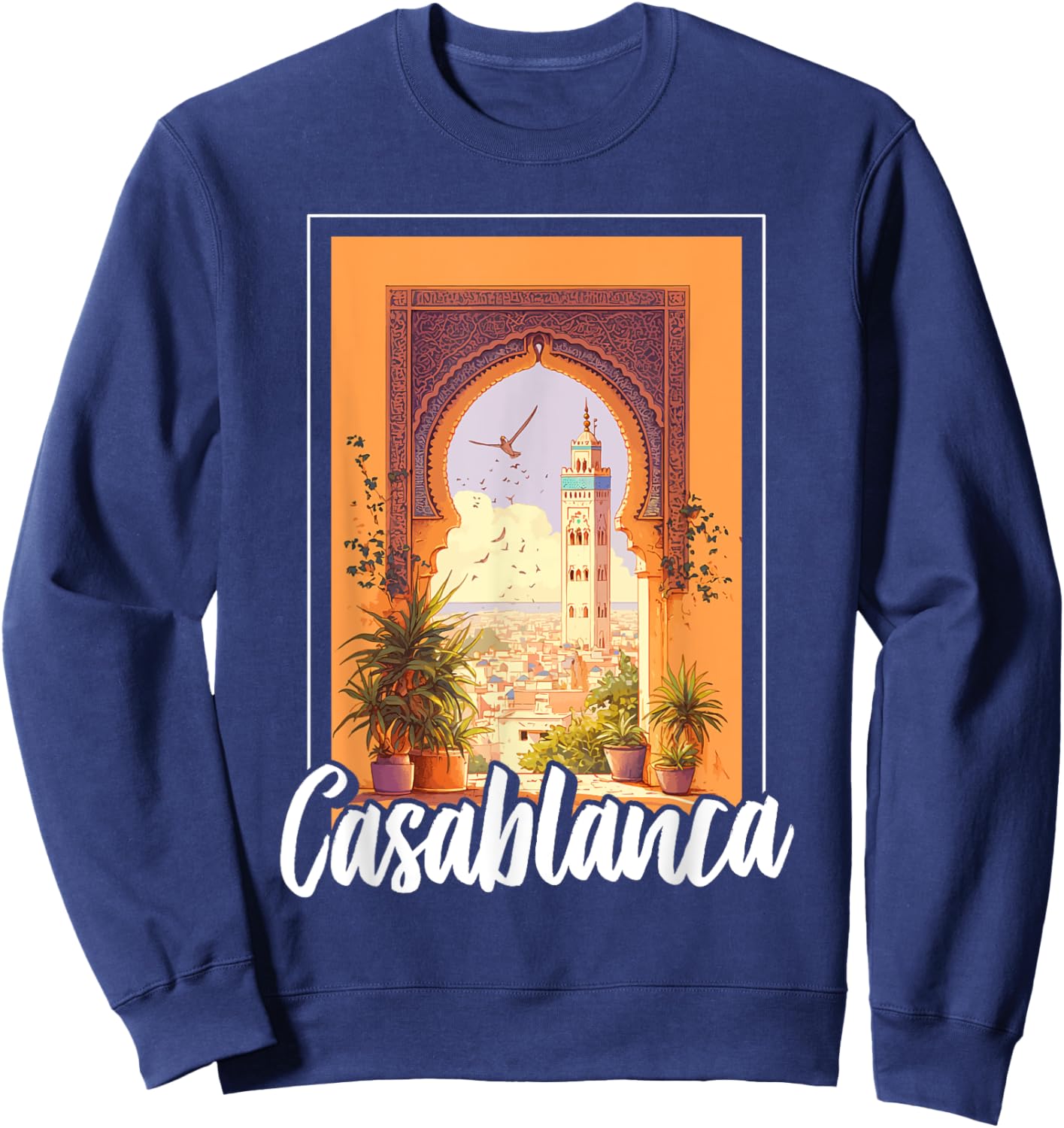 Casablanca Travel Vacation Souvenir Sweatshirt - Sweatshirt | Navy