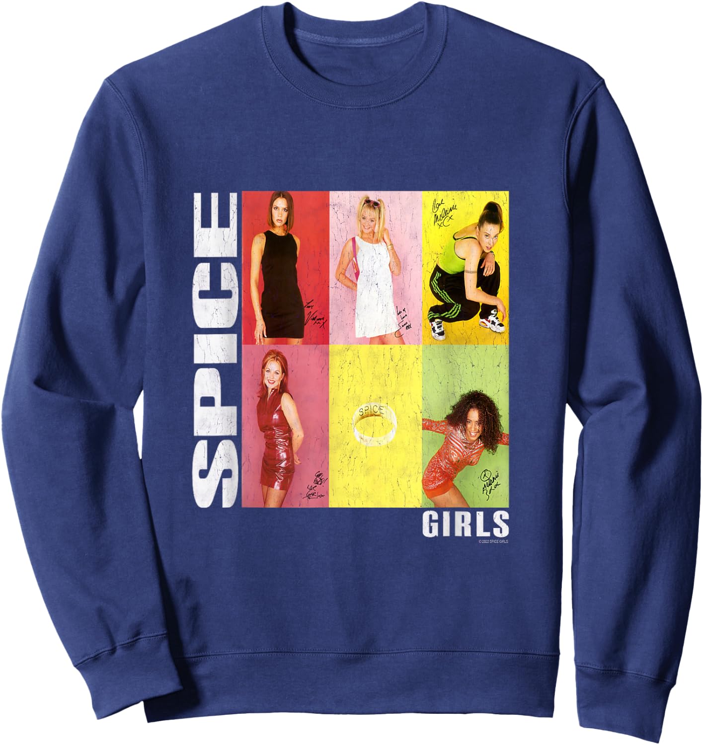 Official Spice Girls Photo Signatures Sweatshirt - Sweatshirt | Navy