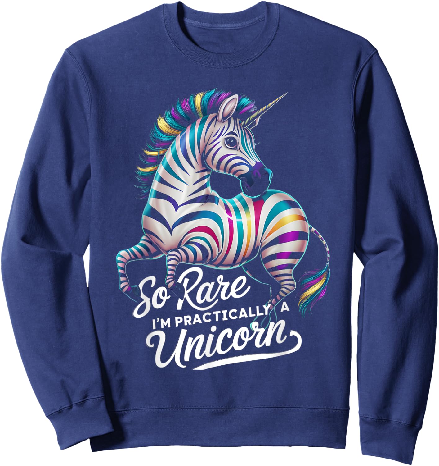 Cute Rare Disease Awareness A Unicorn Rare Disease Warrior Sweatshirt - Sweatshirt | Navy