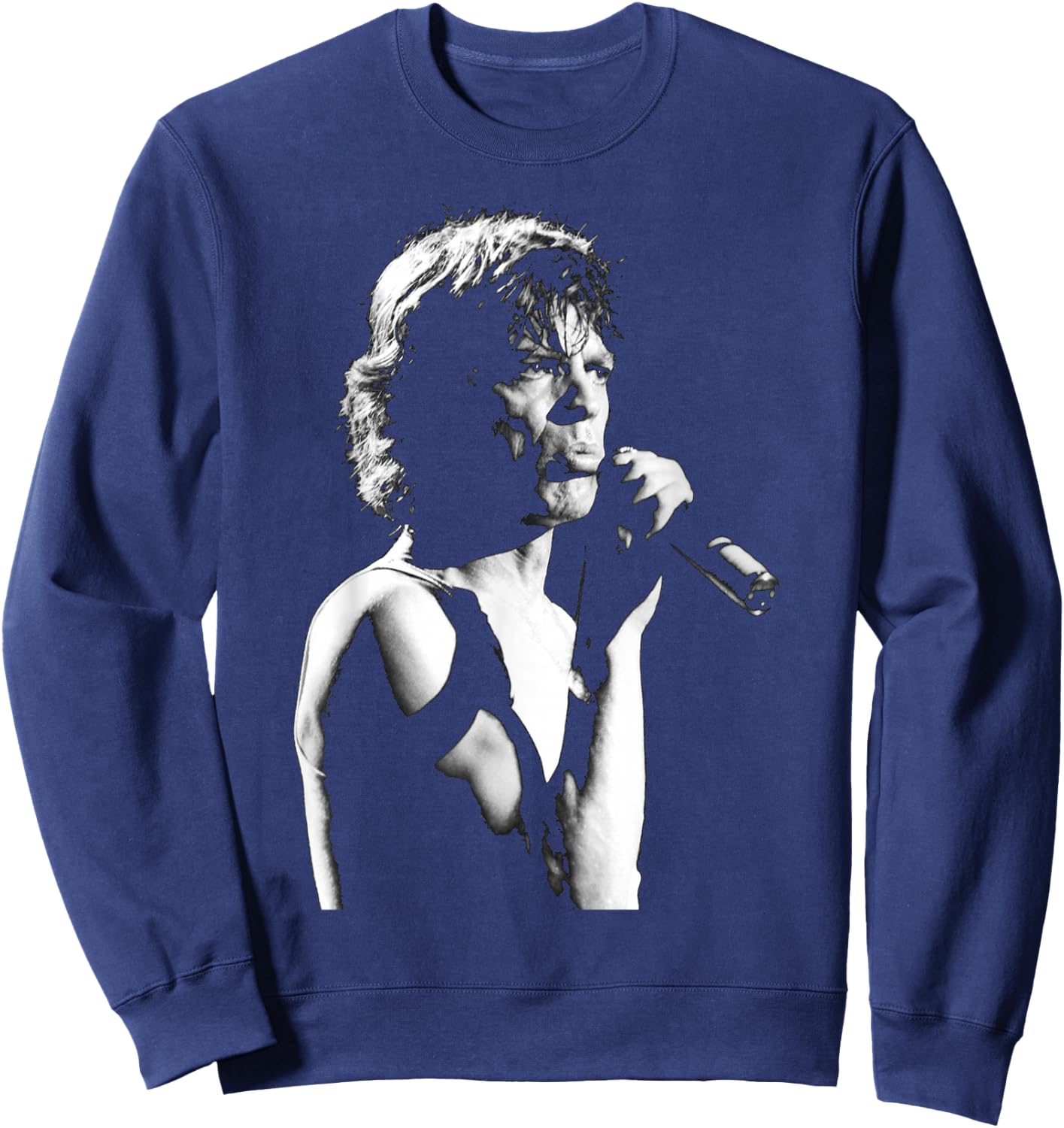 Rolling Stones Mick Jagger Tattoo You Tour 1982 Sweatshirt - Sweatshirt | Navy