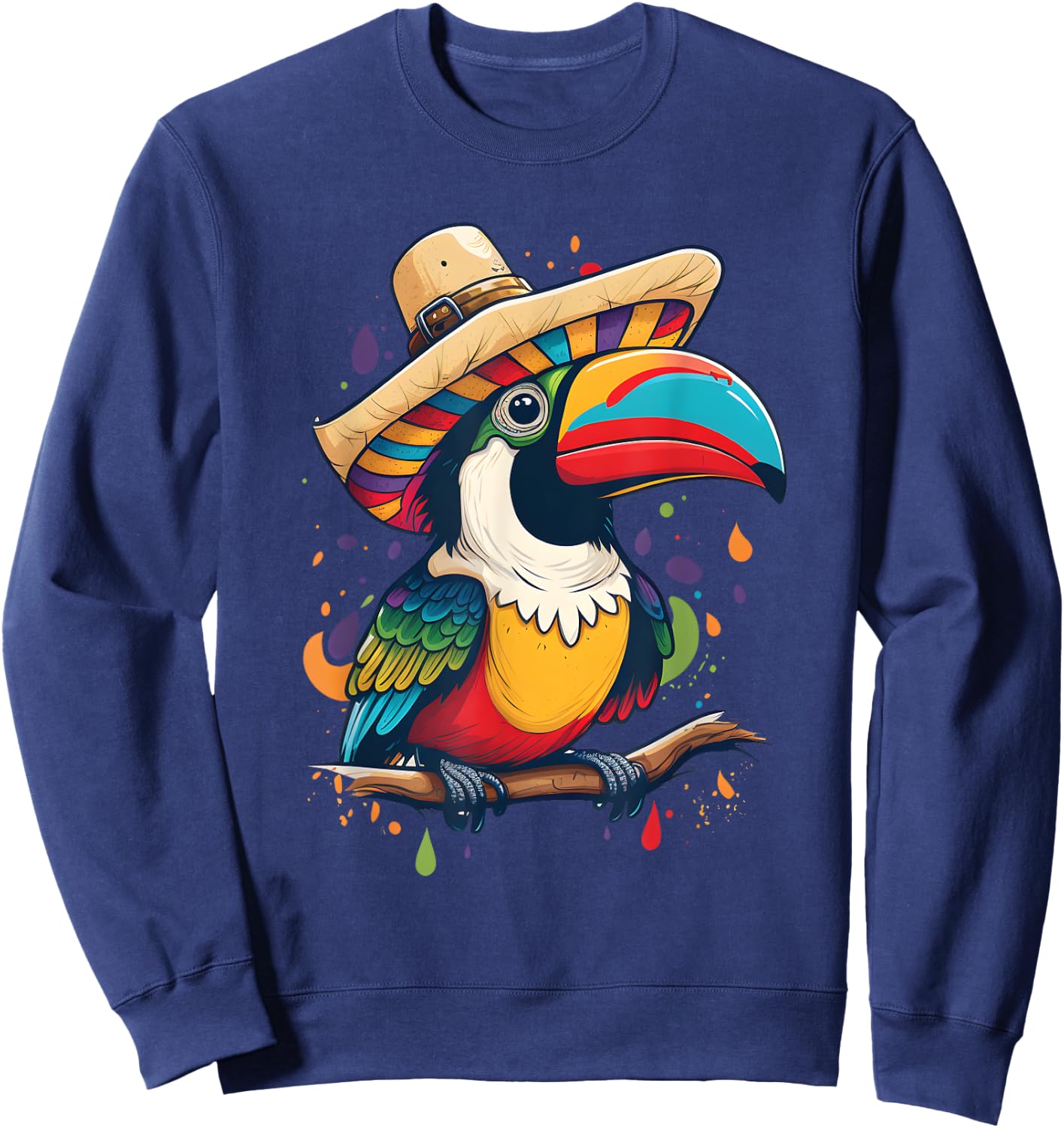 Cinco de Mayo Boys Mexican Sombrero Tucan Sweatshirt - Sweatshirt | Navy