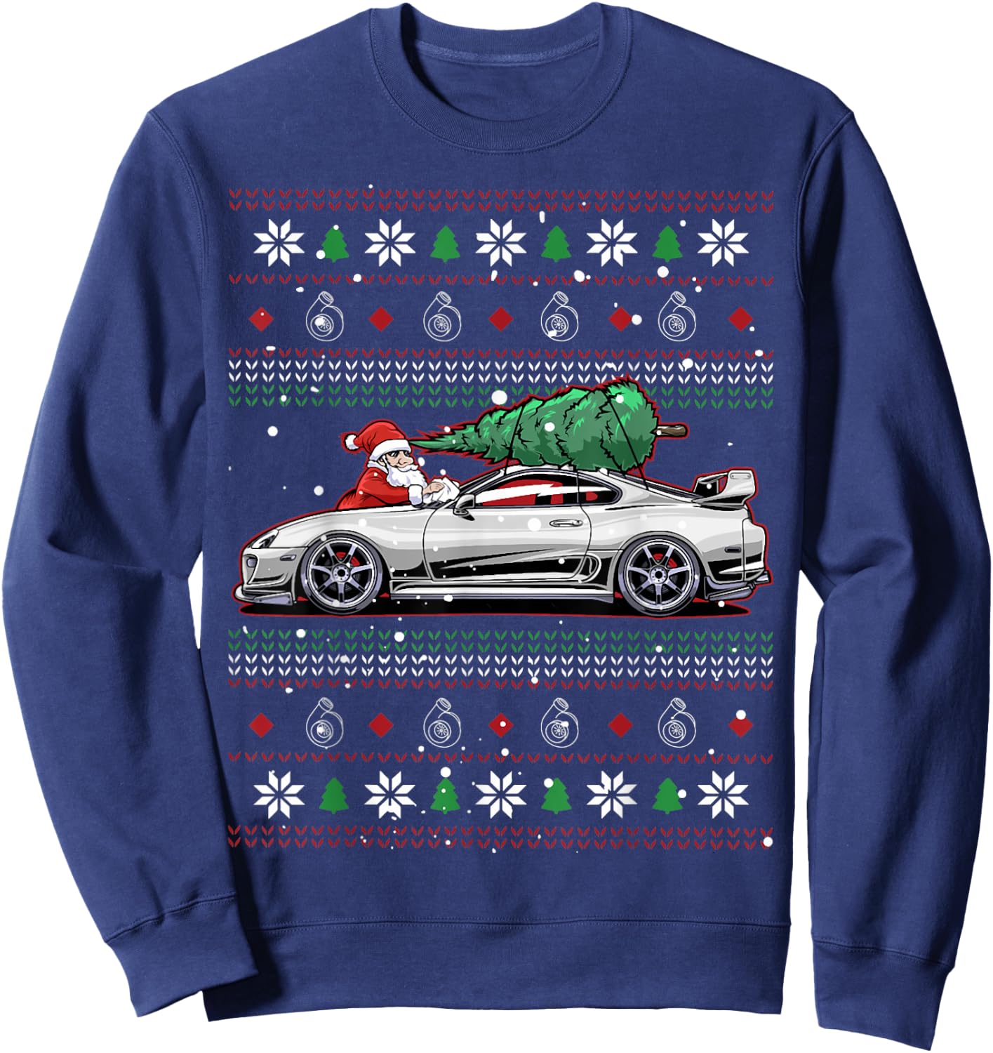 MK5 MK3 MK4 jzx100 Christmas Cars Sweatshirt - Sweatshirt | Navy