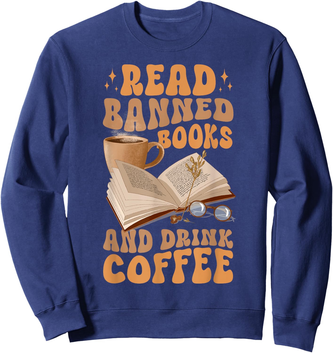 Banned Books Coffee Sweatshirt - Sweatshirt | Navy