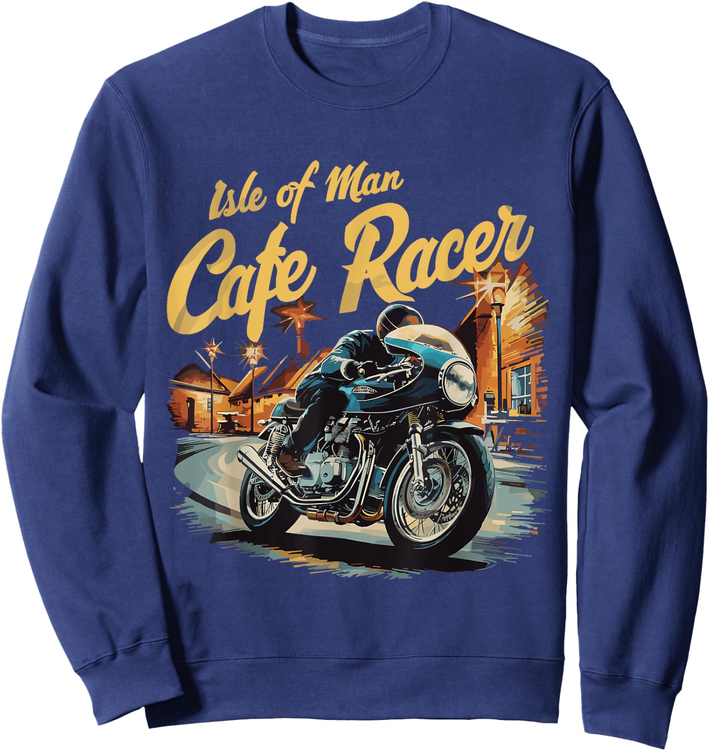 Isle of Man Motorcycle Cafe Racer Retro Vintage TT Races Sweatshirt - Sweatshirt | Navy