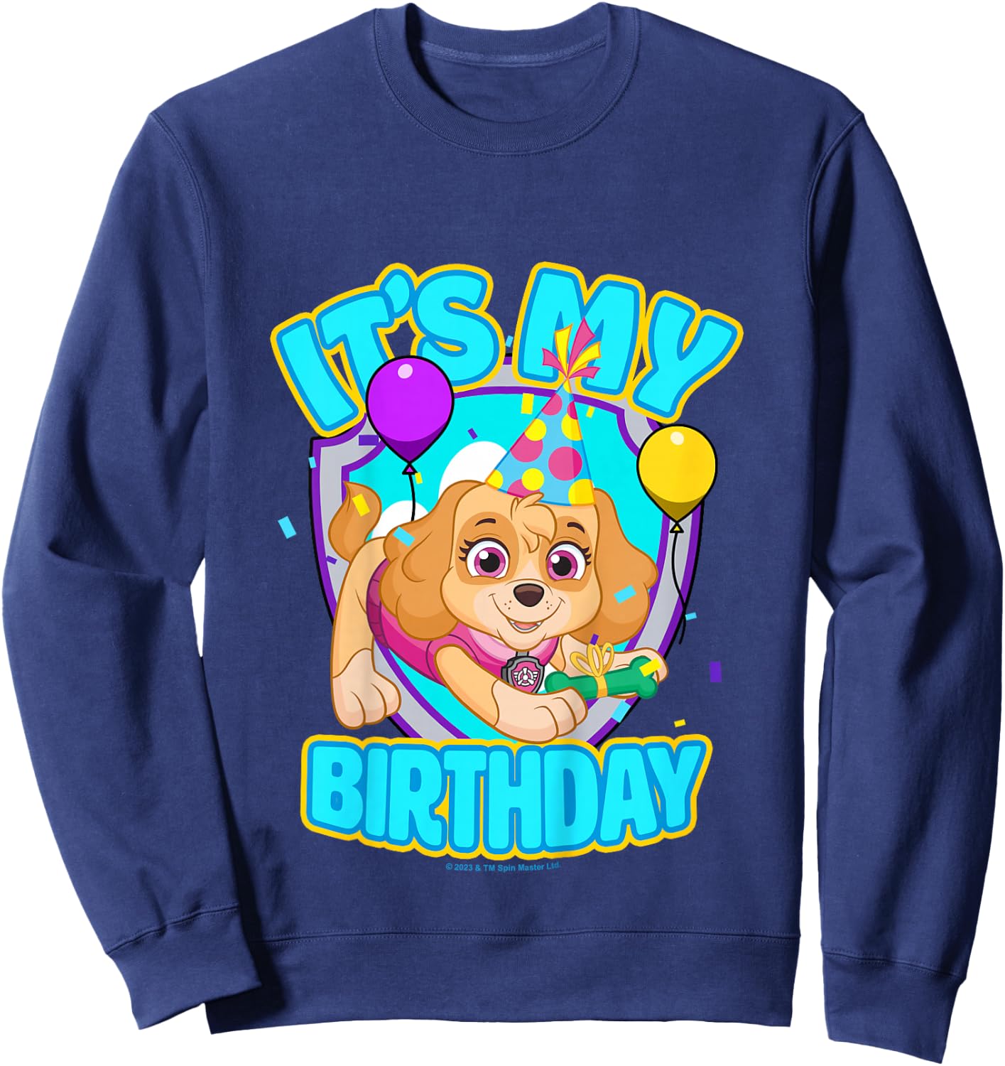 PAW Patrol Birthday It's My Birthday Cute Skye Logo Sweatshirt - Sweatshirt | Navy