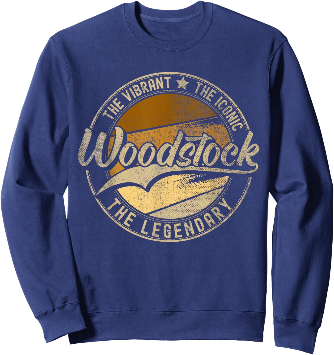 Woodstock CT | Connecticut | Vintage Distressed Sweatshirt - Sweatshirt | Navy