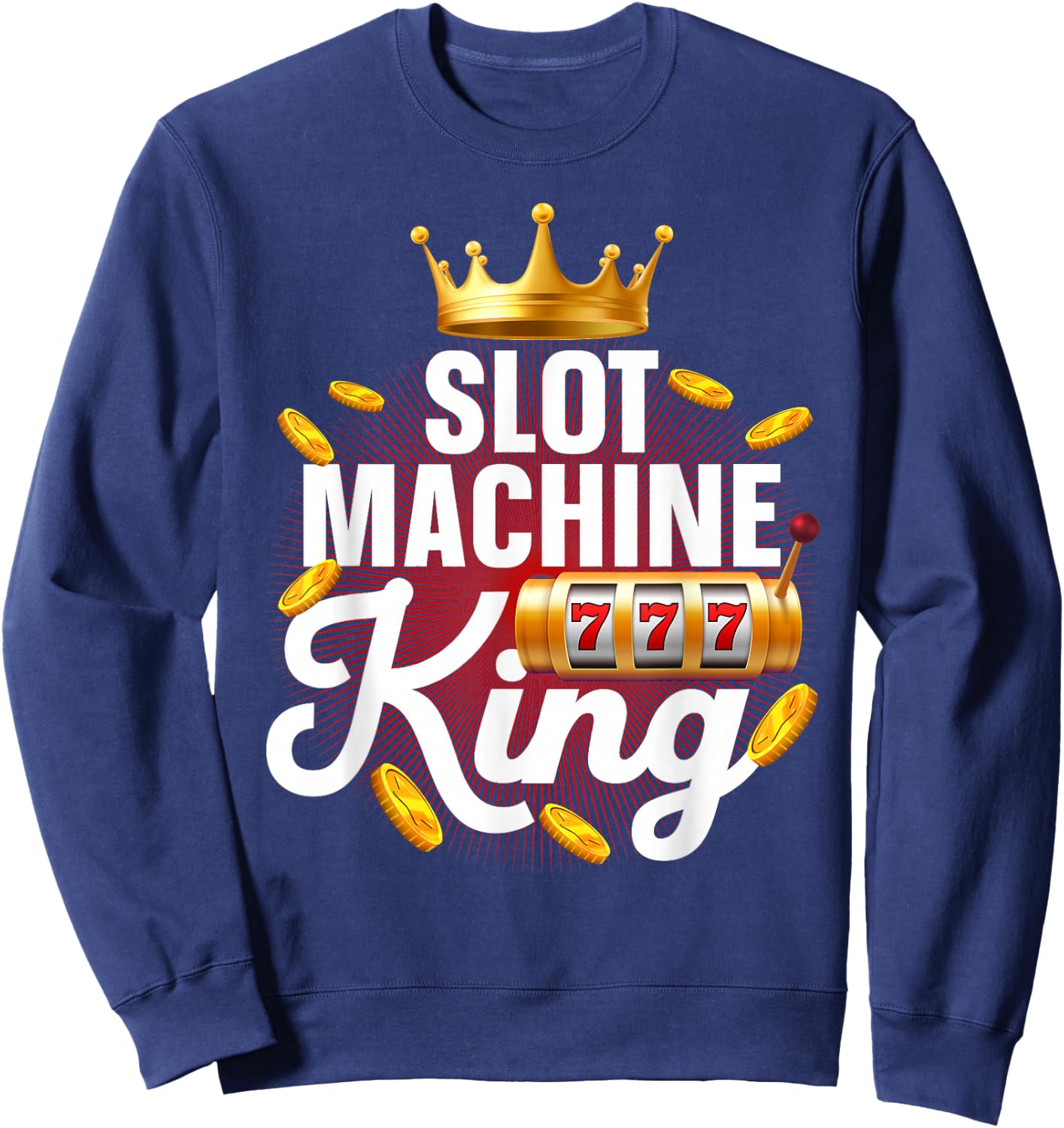 Best Slot Machine King Art Boys Casino Slot Machine Sweatshirt - Sweatshirt | Navy