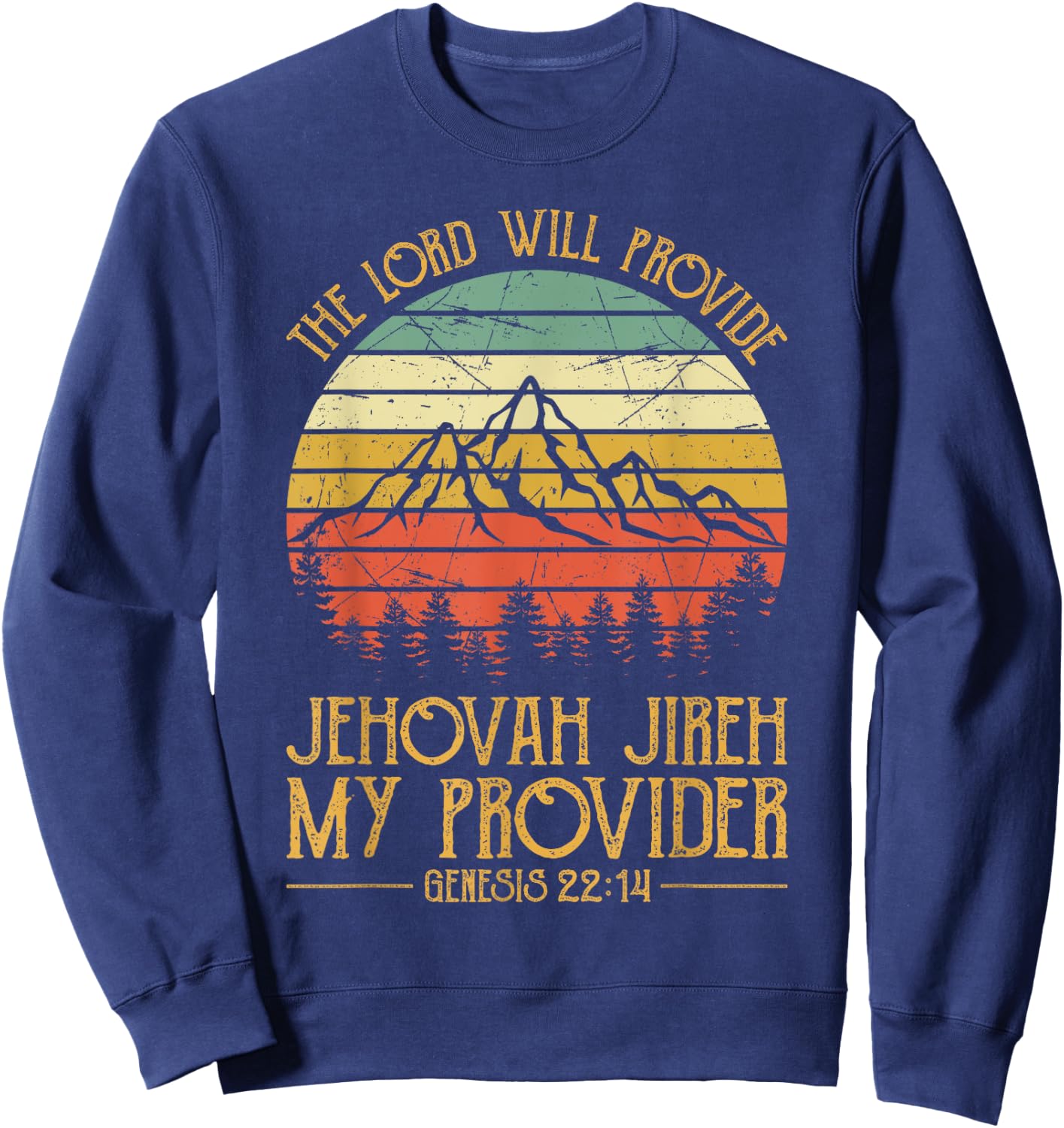 Jehovah Jireh My Provider Kids Christian Sweatshirt - Sweatshirt | Navy