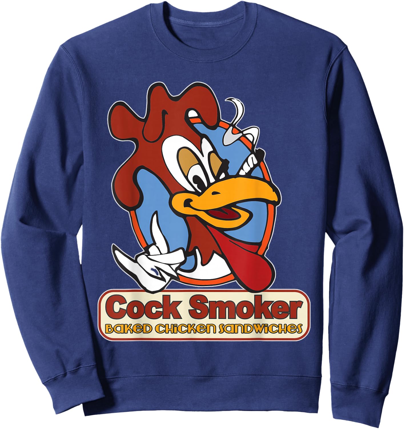 Kevin Smith Jay & Silent Bob Reboot Cock Smoker Logo Dark Sweatshirt - Sweatshirt | Navy