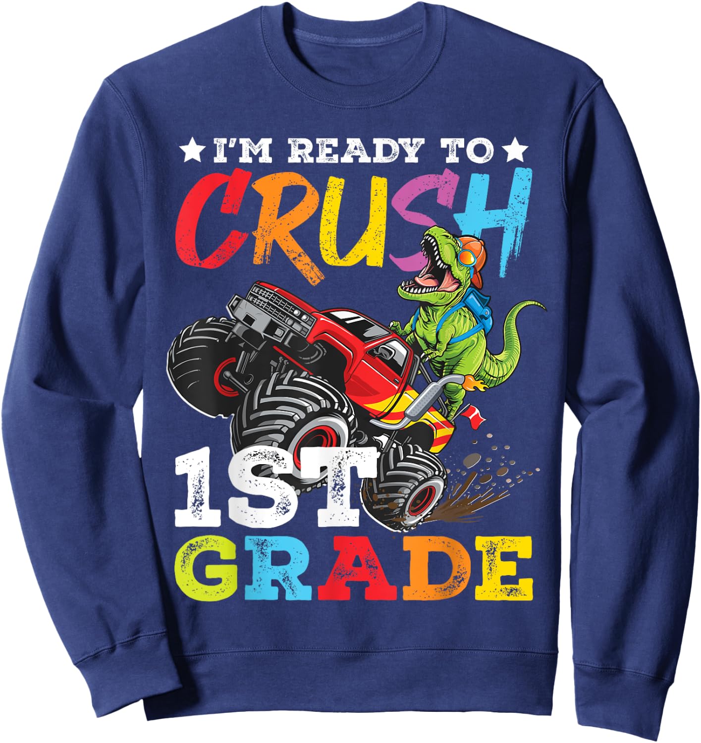Back To School 1st First Grade Sweatshirt - Sweatshirt | Navy