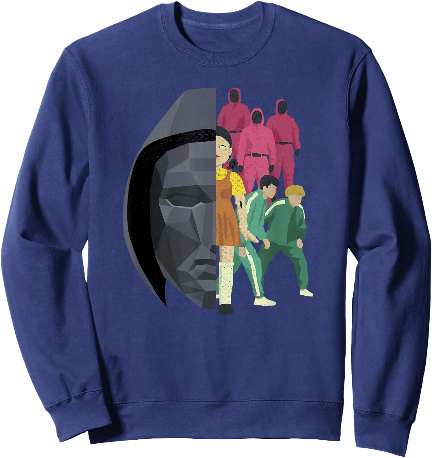 Squid Game Front Man Split Logo Sweatshirt - Sweatshirt | Navy