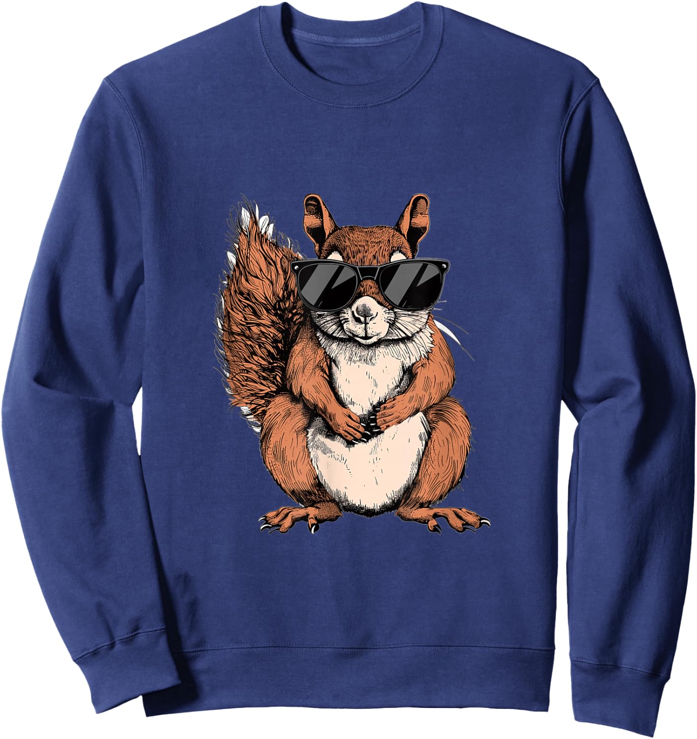 Squirrel Animal Lover Graphic Sweatshirt - Sweatshirt | Navy