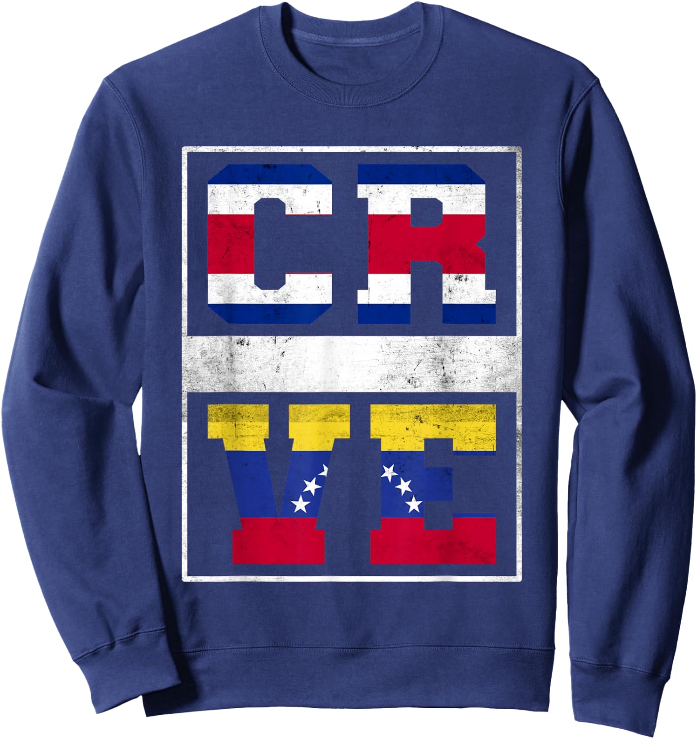 Costa Rica and Venezuela Mix Costa Rican Venezuelan Roots Sweatshirt - Sweatshirt | Navy