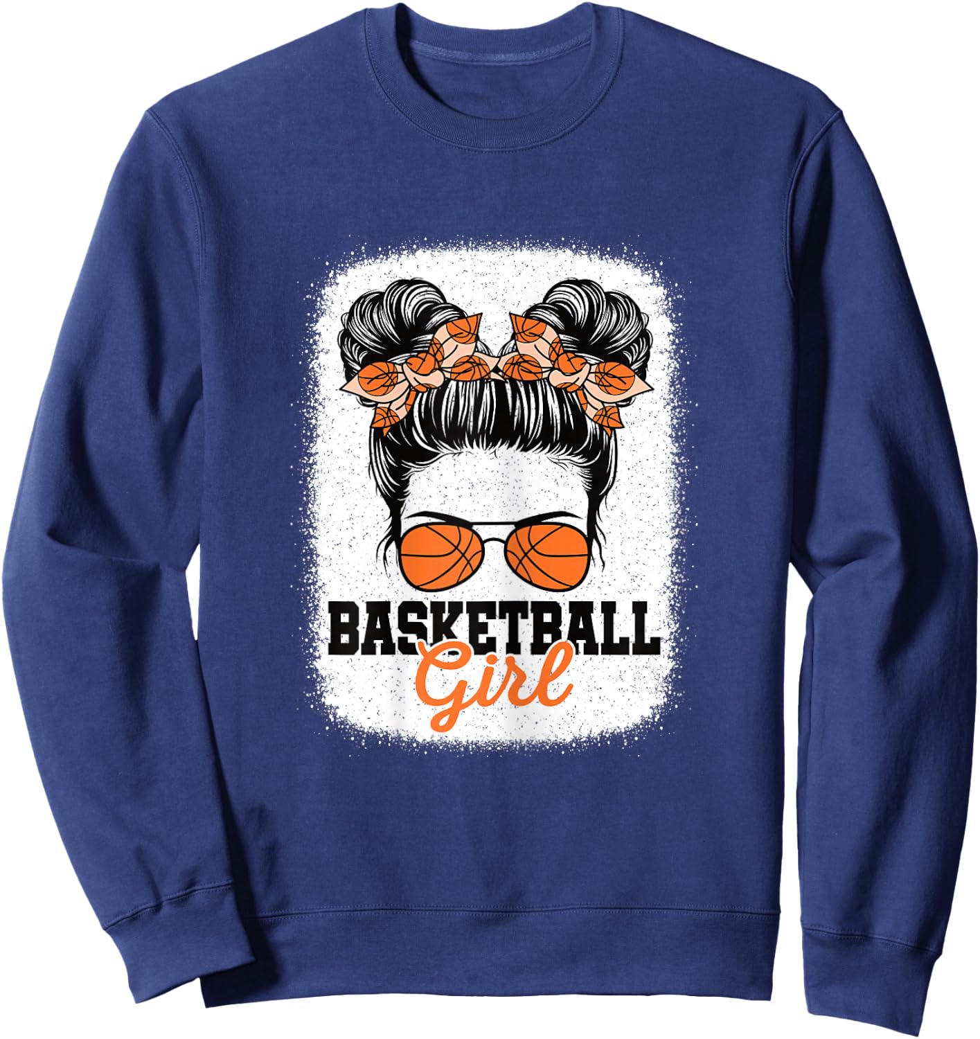Basketball Girl Cute Basketball Player Women Girls Sweatshirt - Sweatshirt | Navy