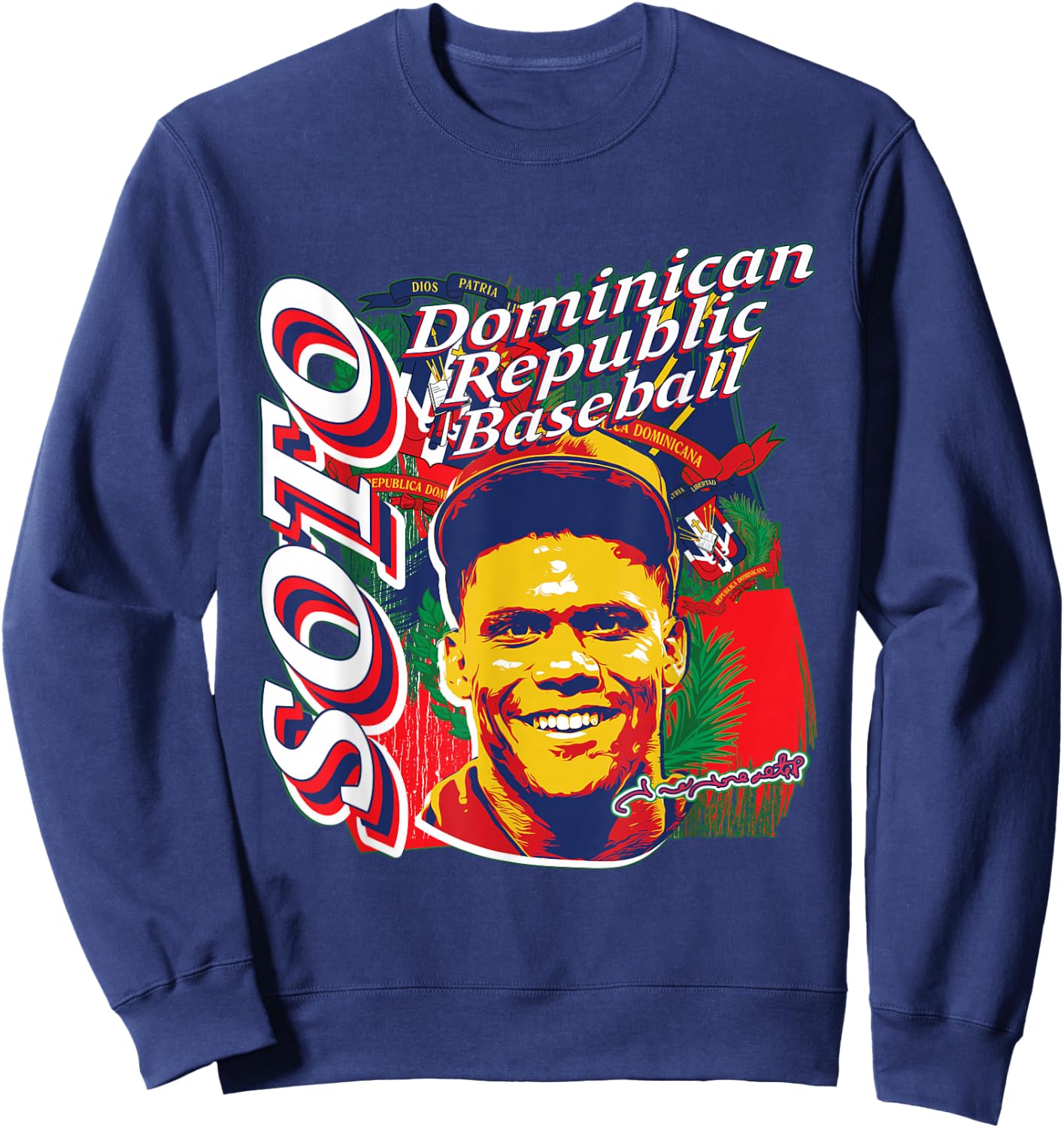 Juan Soto International Baseball Dominican Republic MLBPA Sweatshirt - Sweatshirt | Navy