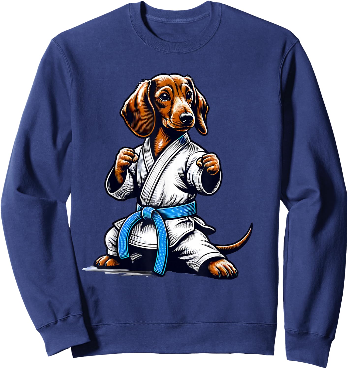 Karate Dachshund Master Sweatshirt - Sweatshirt | Navy