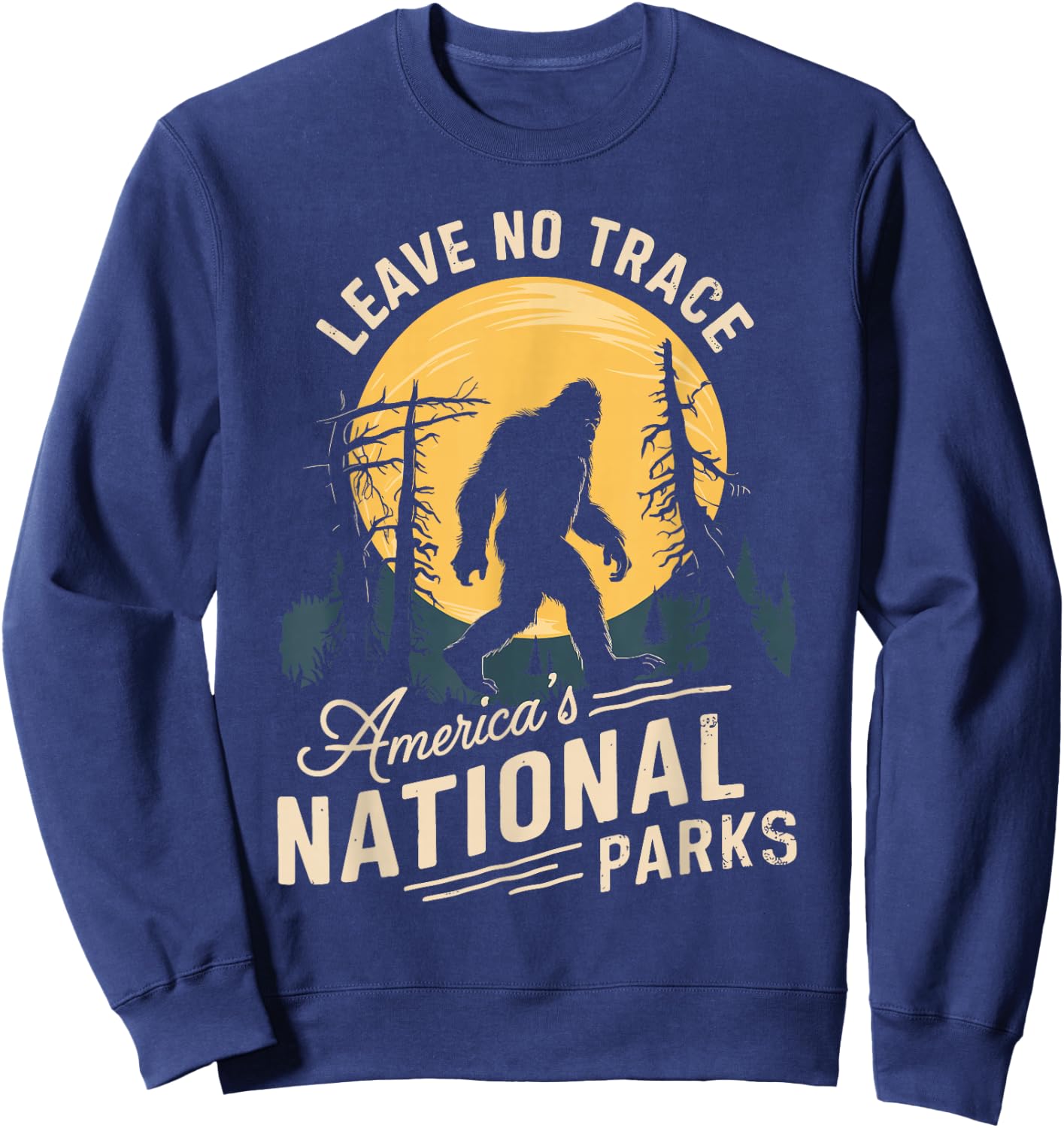 Leave No Trace Bigfoot National Parks Adventure Sweatshirt - Sweatshirt | Navy