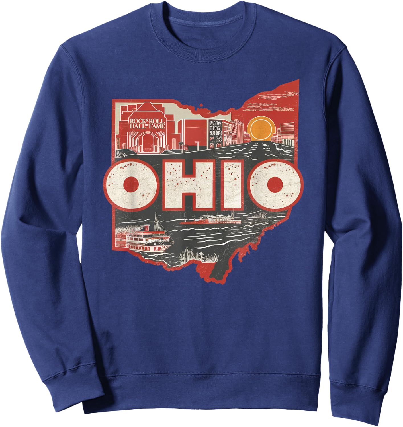 Ohio State of Ohio Retro Ohio Sweatshirt - Sweatshirt | Navy