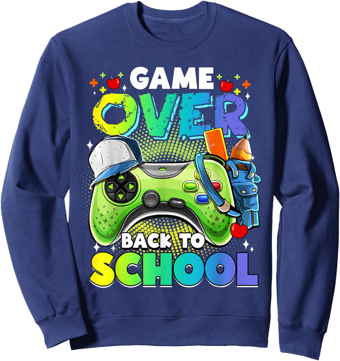 Back To School , Boys, Kids Game Over Back To School Sweatshirt - Sweatshirt | Navy