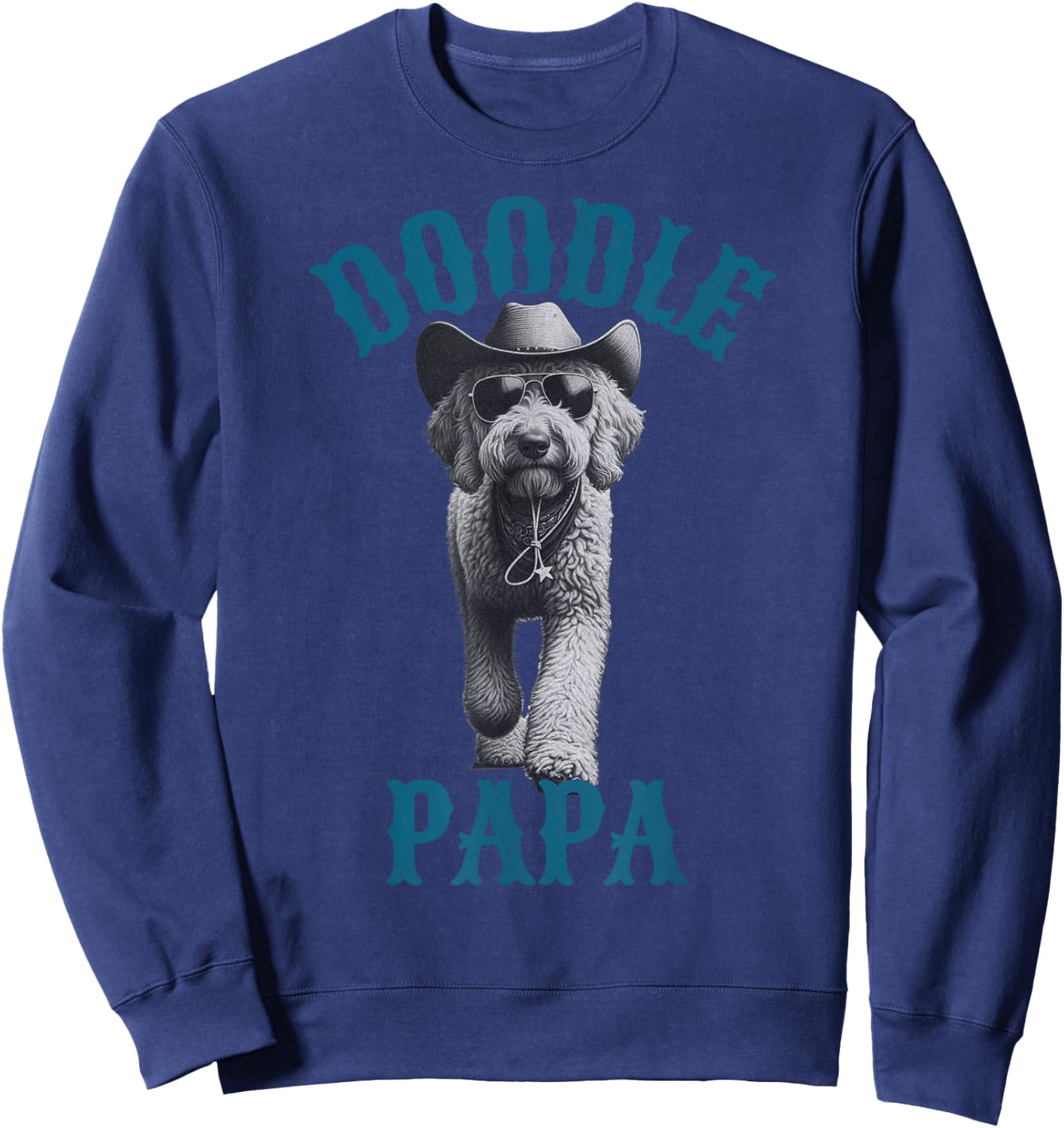 Doodle Papa - Labradoodle Goldendoodle Dad Sweatshirt - Sweatshirt | Navy