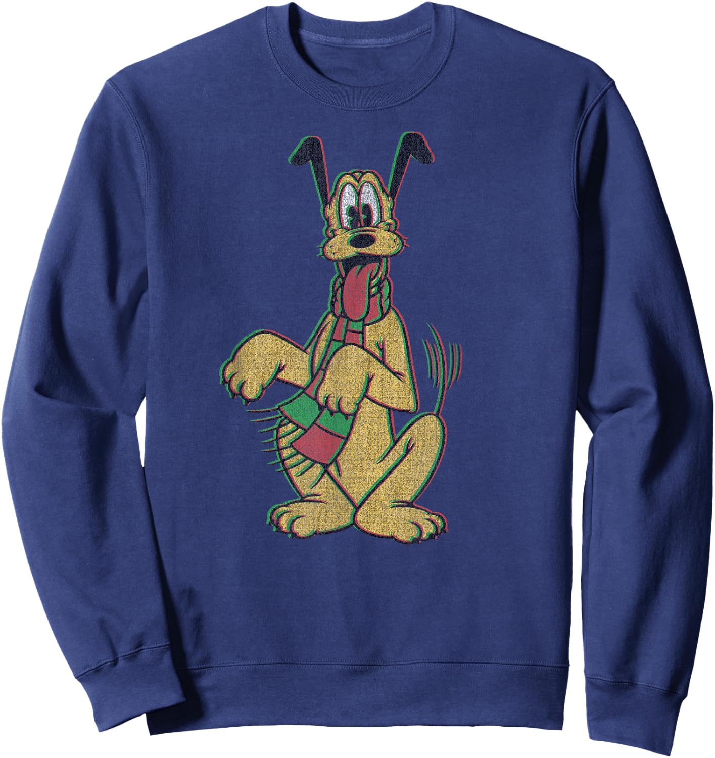 Disney Pluto Christmas Style Portrait Sweatshirt - Sweatshirt | Navy