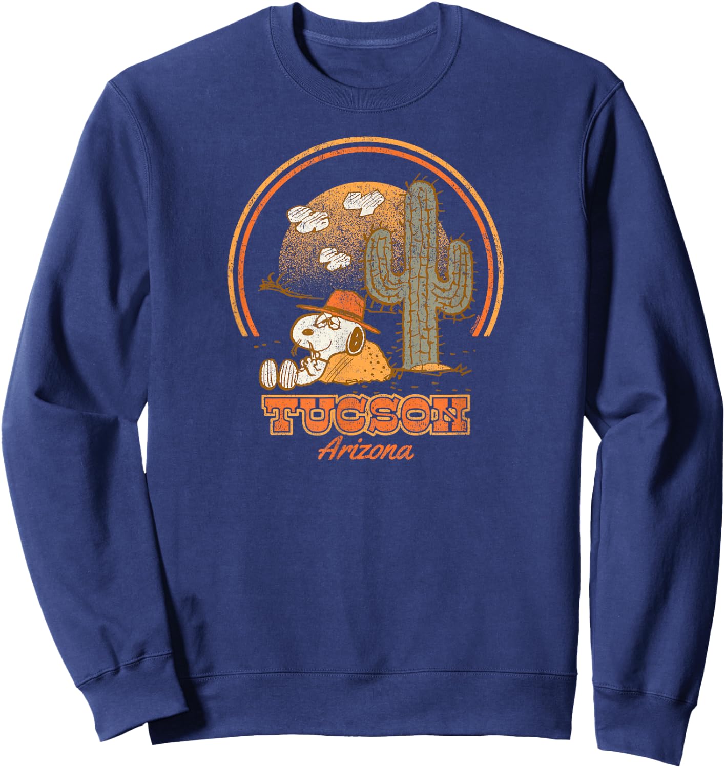 Peanuts - Spike Tucson Arizona Relaxing in Desert Sweatshirt - Sweatshirt | Navy