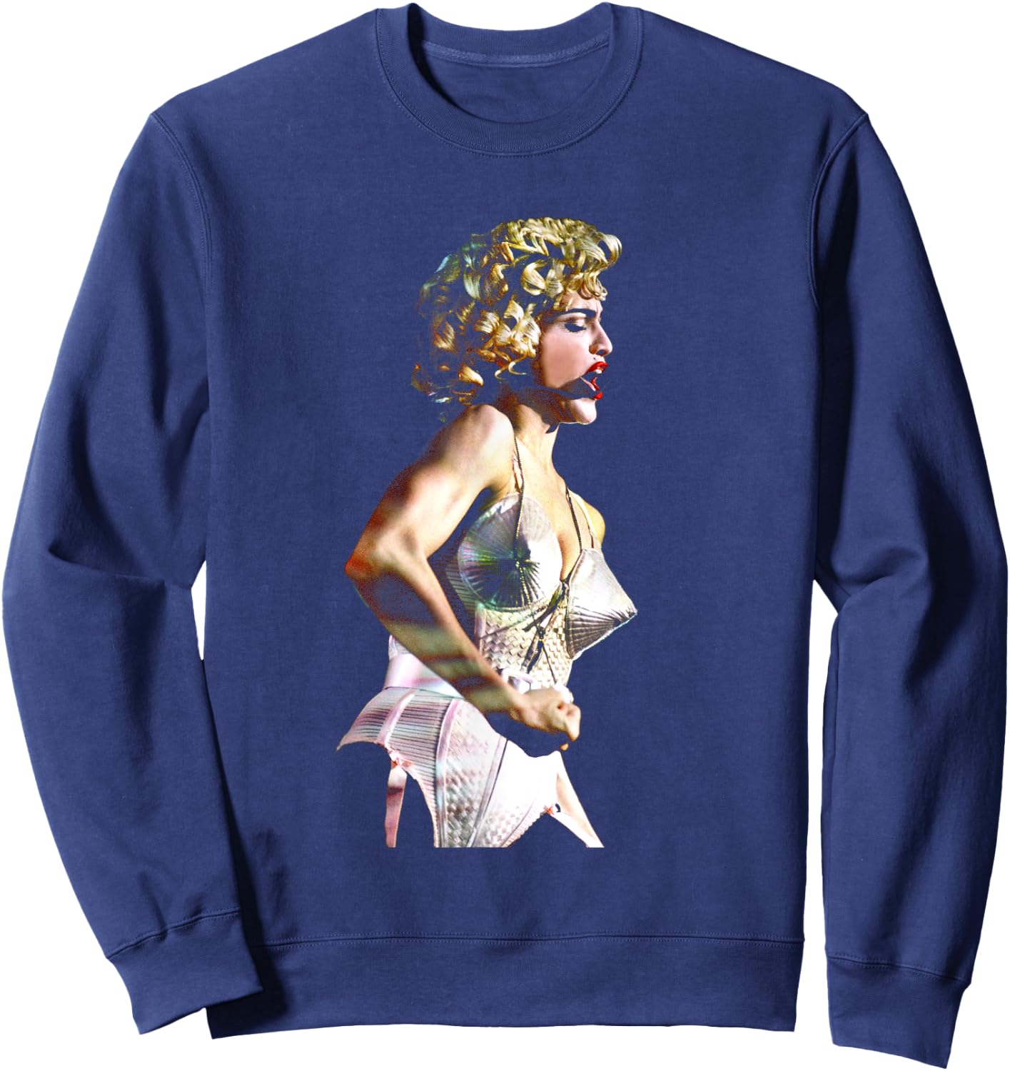 Madonna Corset Live Blonde Ambition By Stephen Wright Sweatshirt - Sweatshirt | Navy